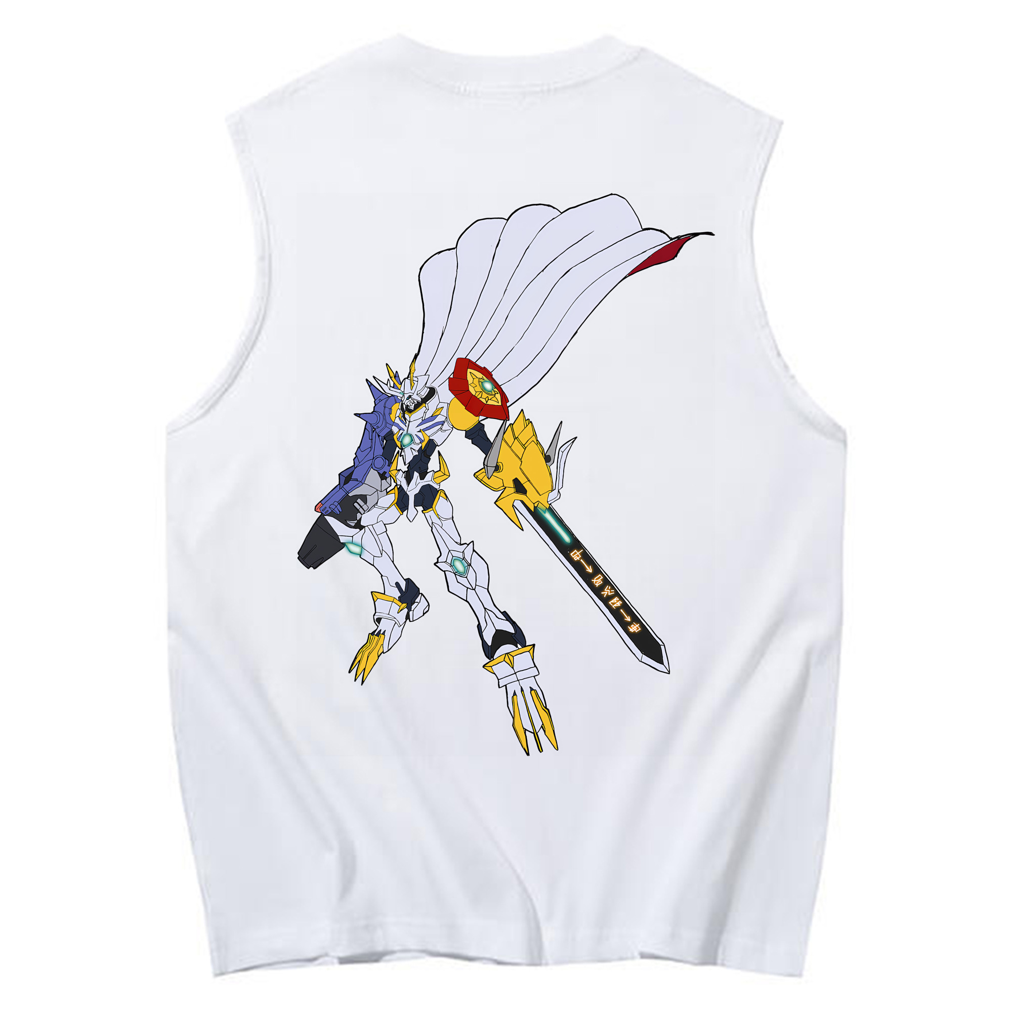 （画像用） Digimon デジタルモンスター/デジモン コットン100％タンクトップ（背面プリント）