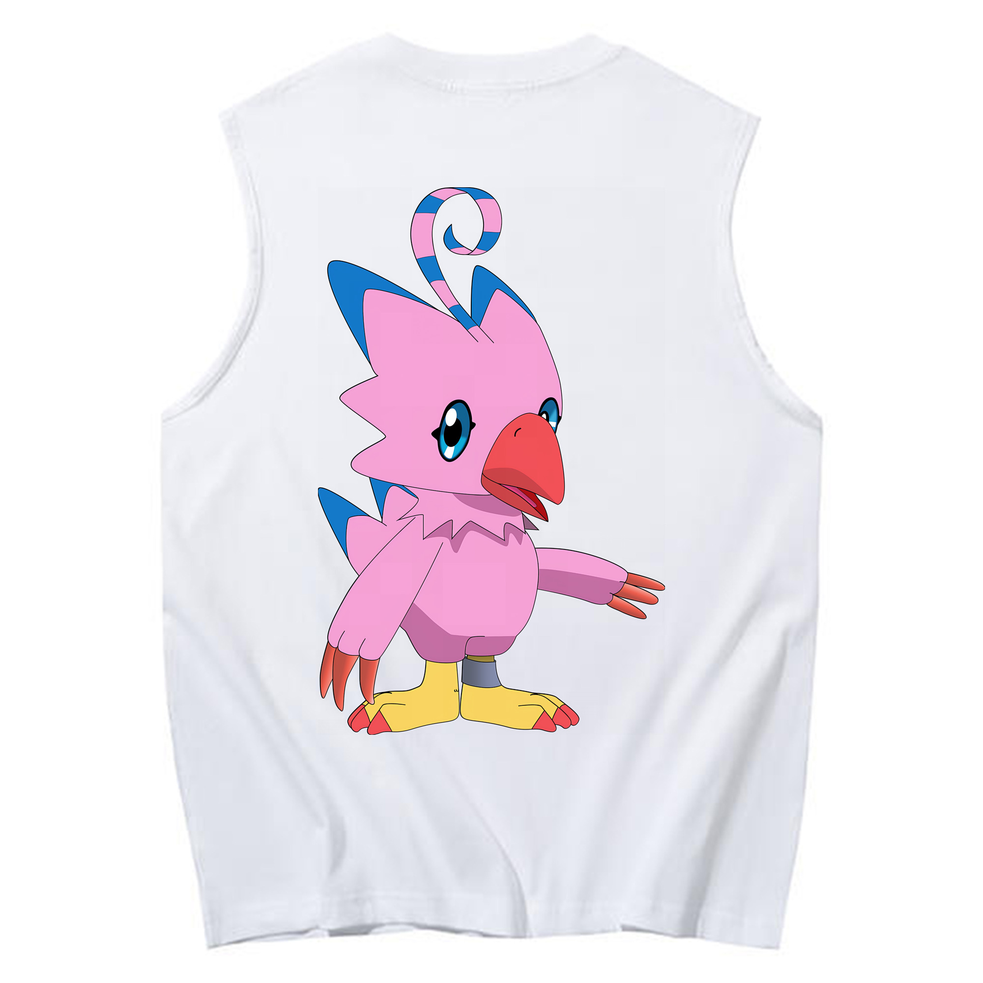 （画像用） Digimon デジタルモンスター/デジモン コットン100％タンクトップ（背面プリント）
