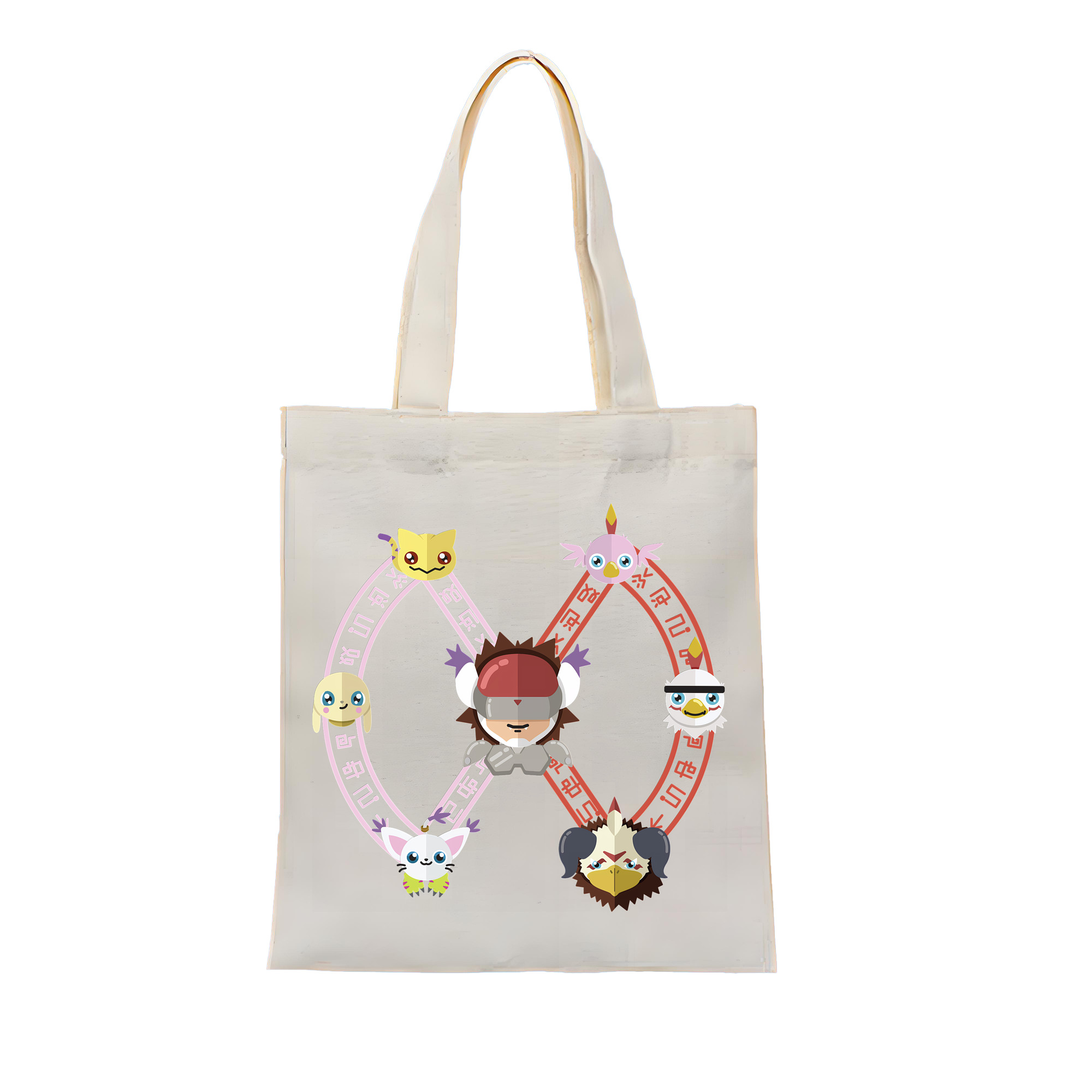 （画像用） Digimon デジタルモンスター/デジモン 縦型キャンバス生地手提げバッグ　トートバッグ