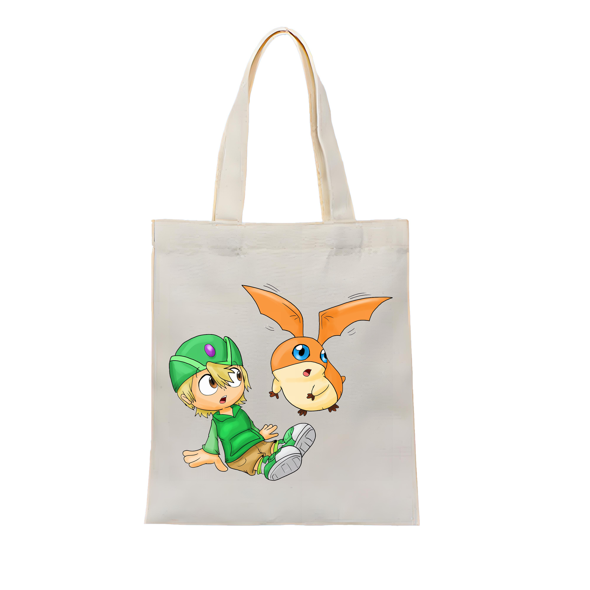 （画像用） Digimon デジタルモンスター/デジモン 縦型キャンバス生地手提げバッグ　トートバッグ