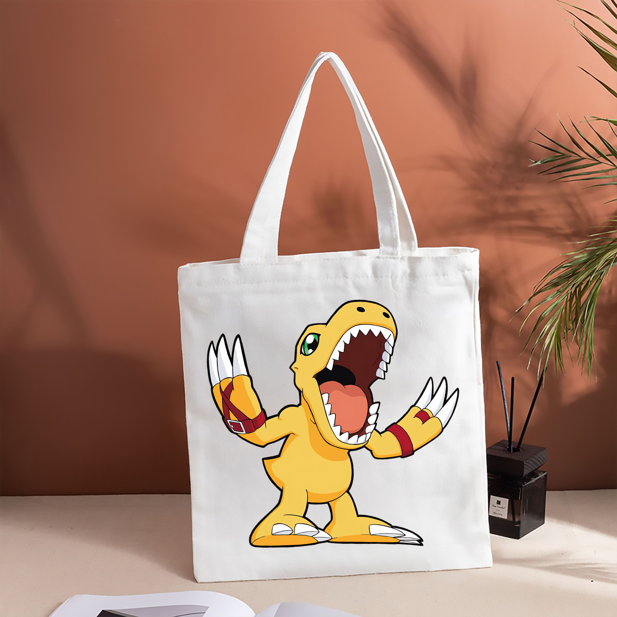 Digimon デジタルモンスター/デジモン 縦型キャンバス生地手提げバッグ　トートバッグ