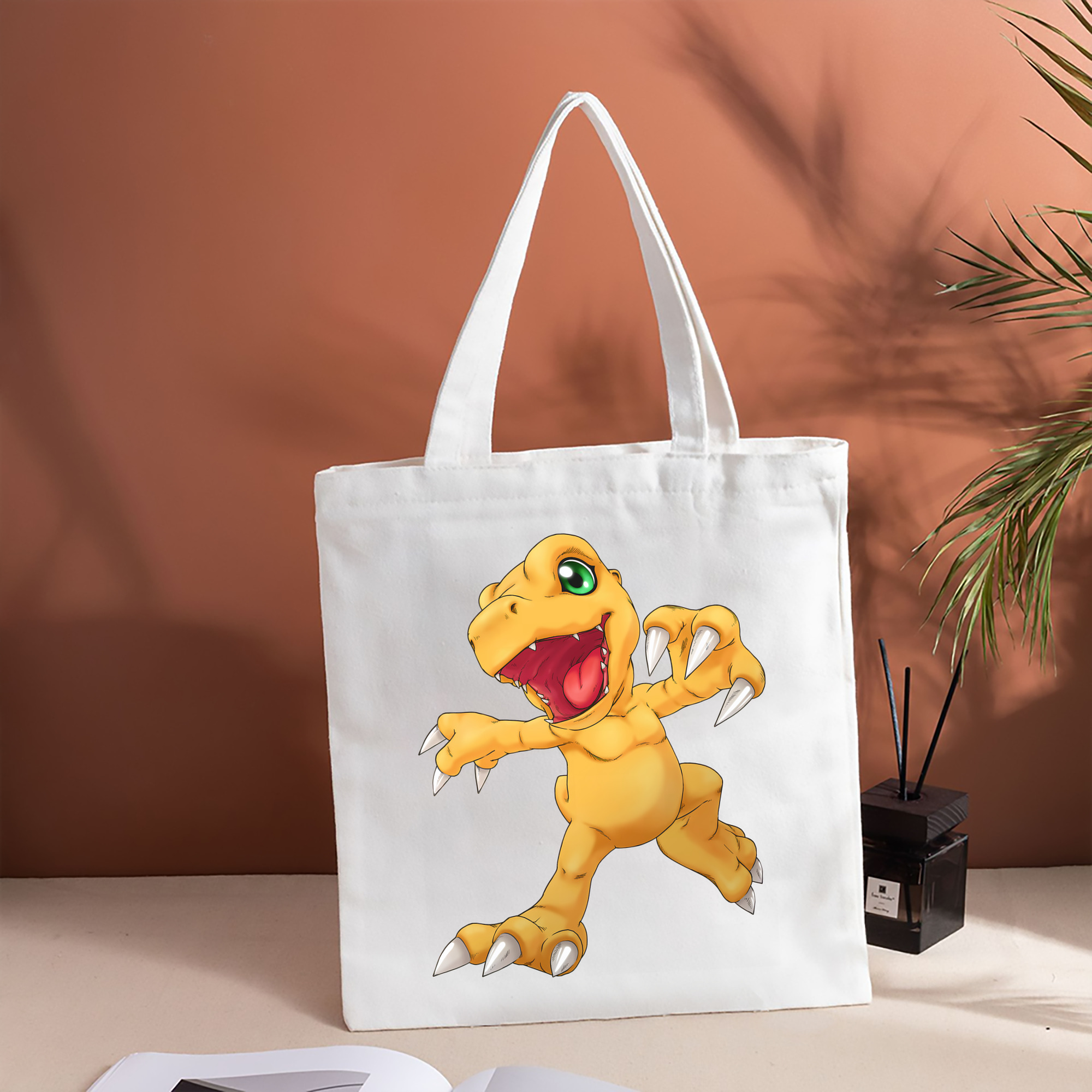 Digimon デジタルモンスター/デジモン 縦型キャンバス生地手提げバッグ　トートバッグ