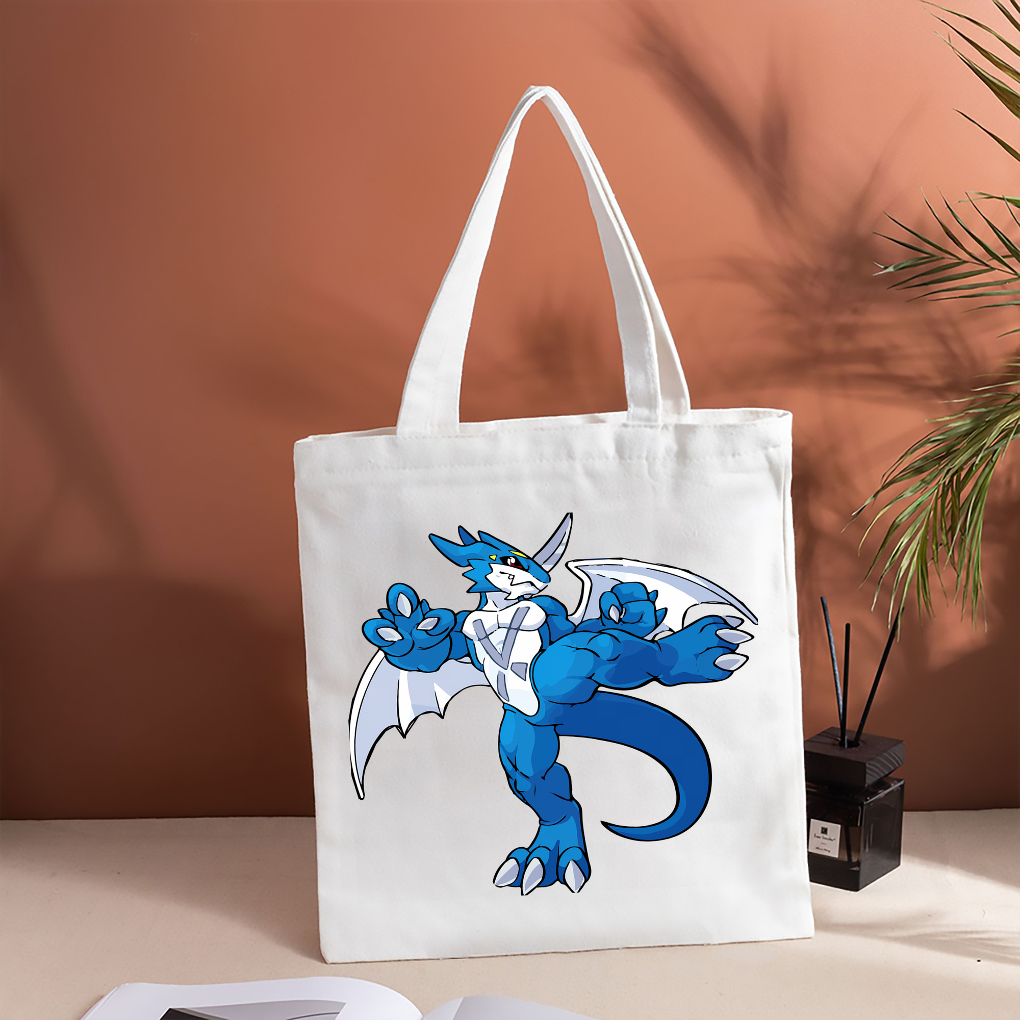 Digimon デジタルモンスター/デジモン 縦型キャンバス生地手提げバッグ　トートバッグ