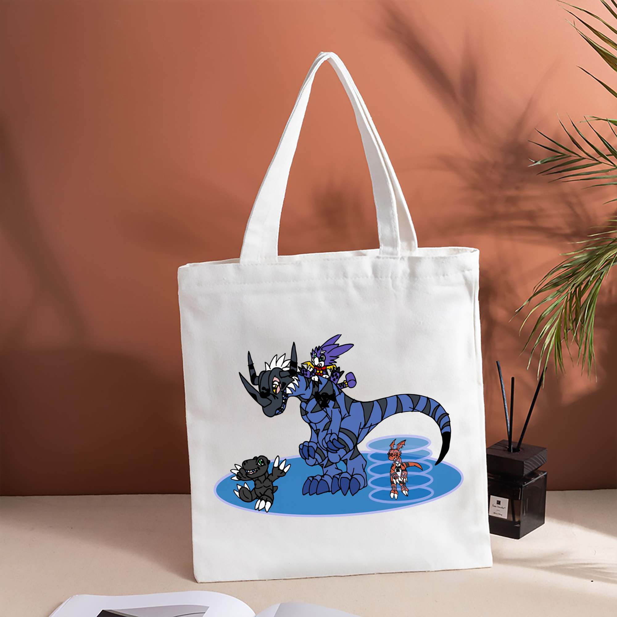 Digimon デジタルモンスター/デジモン 縦型キャンバス生地手提げバッグ　トートバッグ