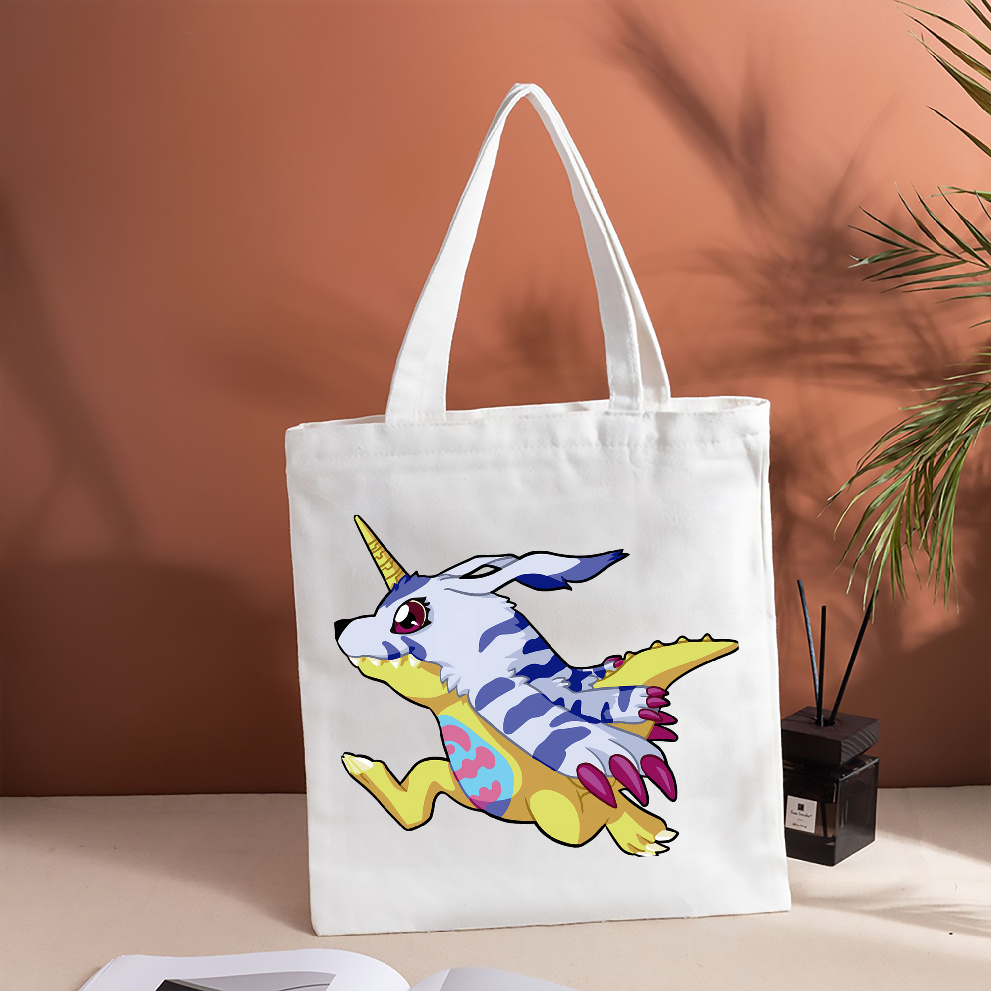 Digimon デジタルモンスター/デジモン 縦型キャンバス生地手提げバッグ　トートバッグ