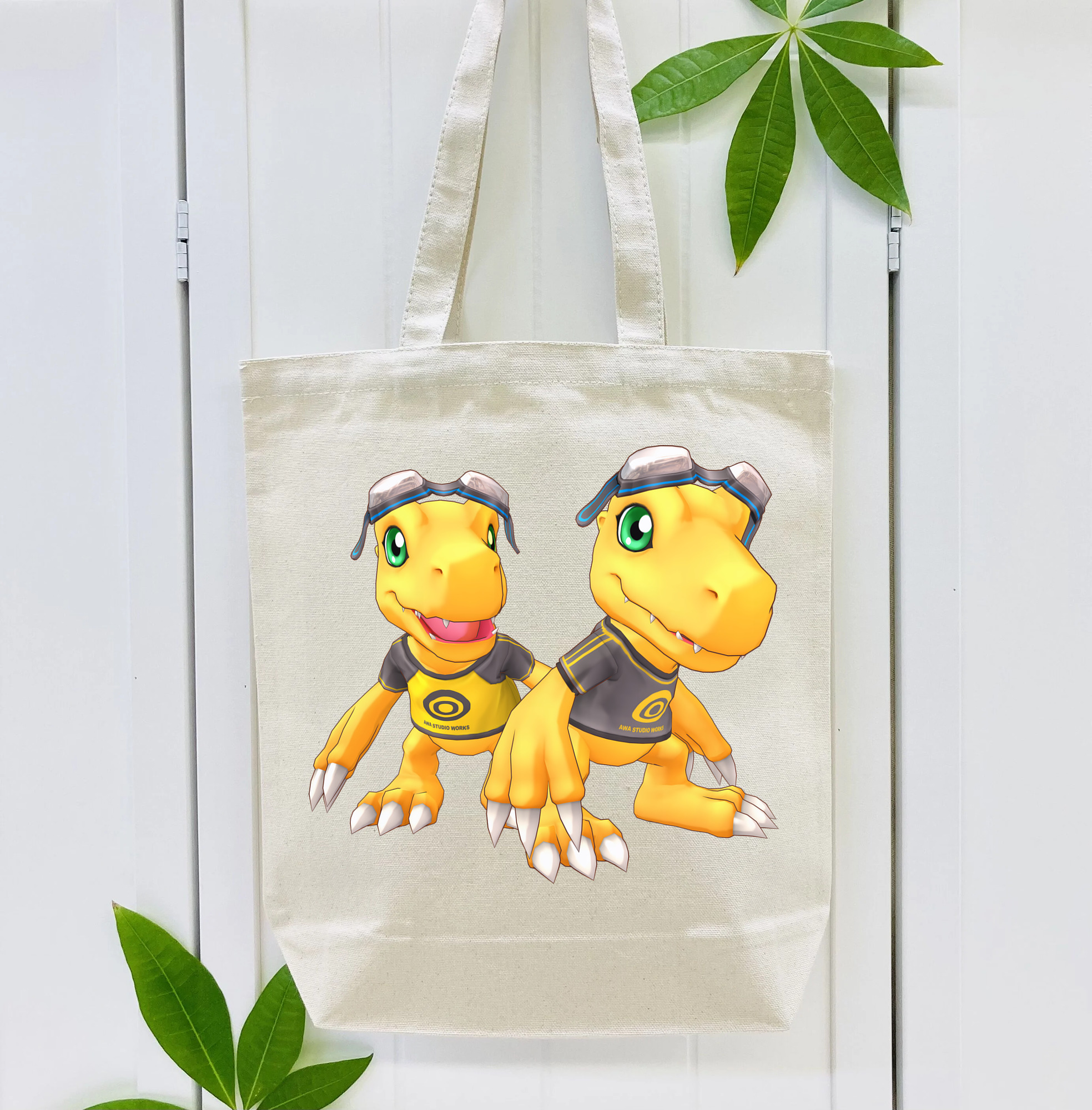 Digimon デジタルモンスター/デジモン 縦型キャンバス生地手提げバッグ　トートバッグ