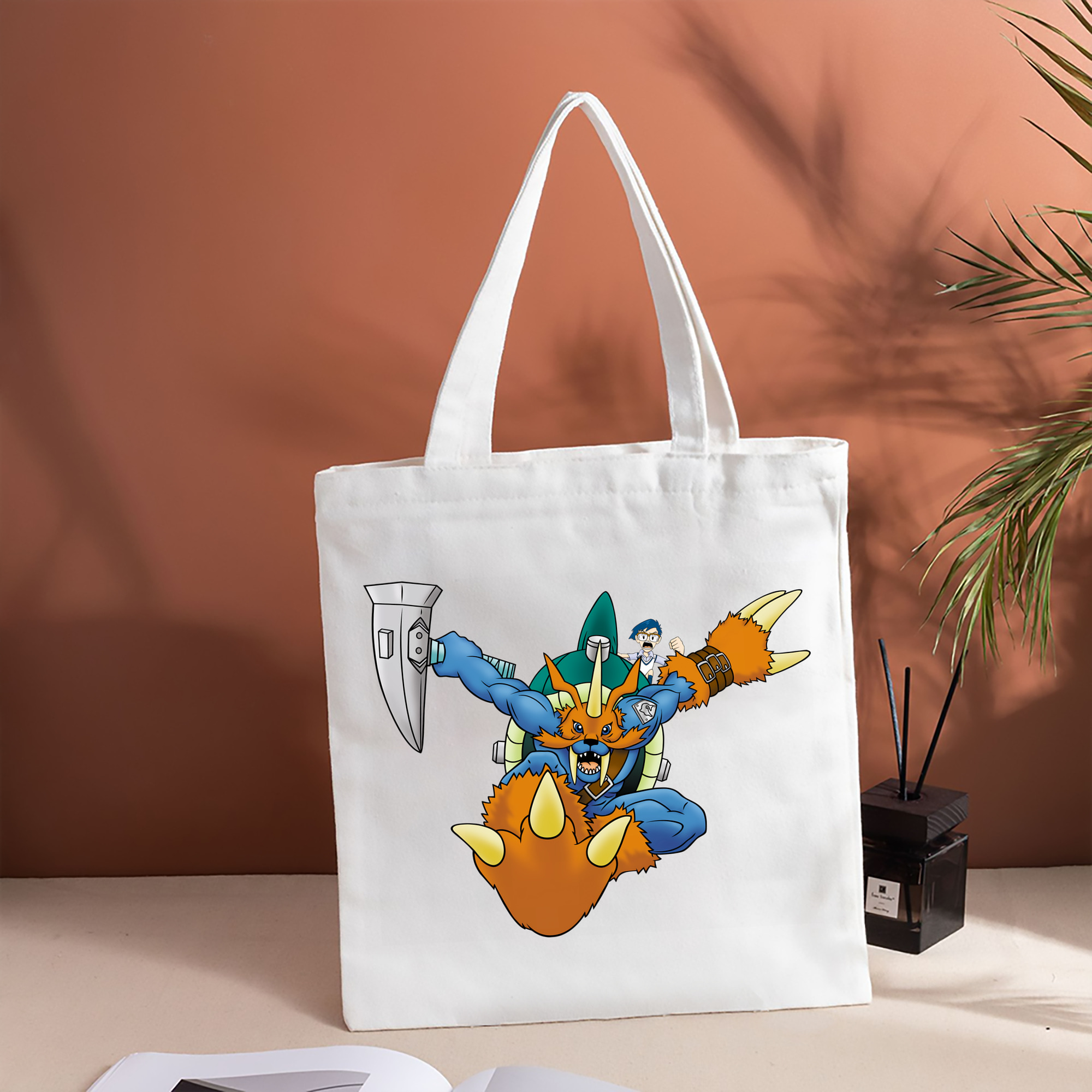 Digimon デジタルモンスター/デジモン 縦型キャンバス生地手提げバッグ　トートバッグ