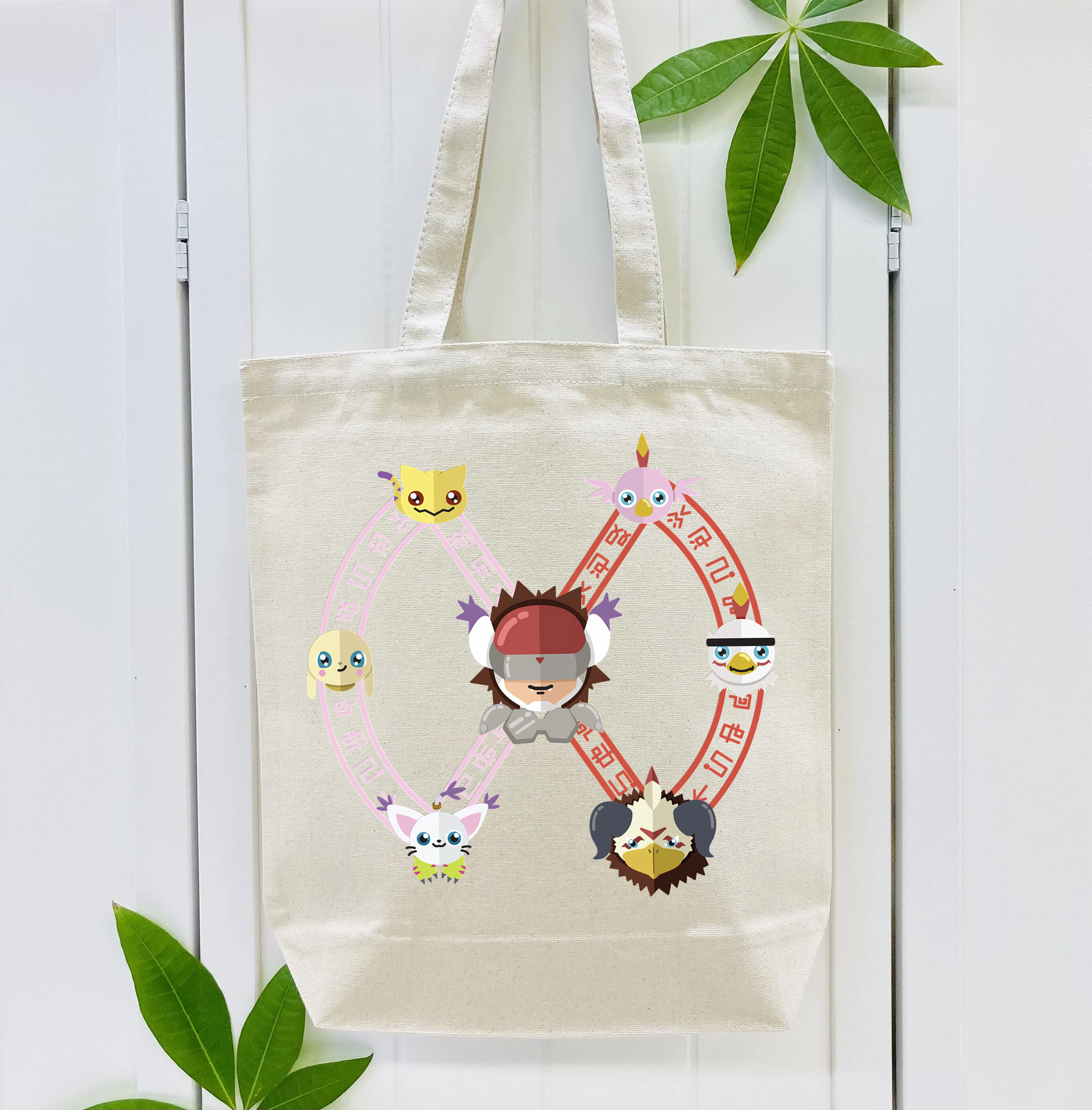 Digimon デジタルモンスター/デジモン 縦型キャンバス生地手提げバッグ　トートバッグ