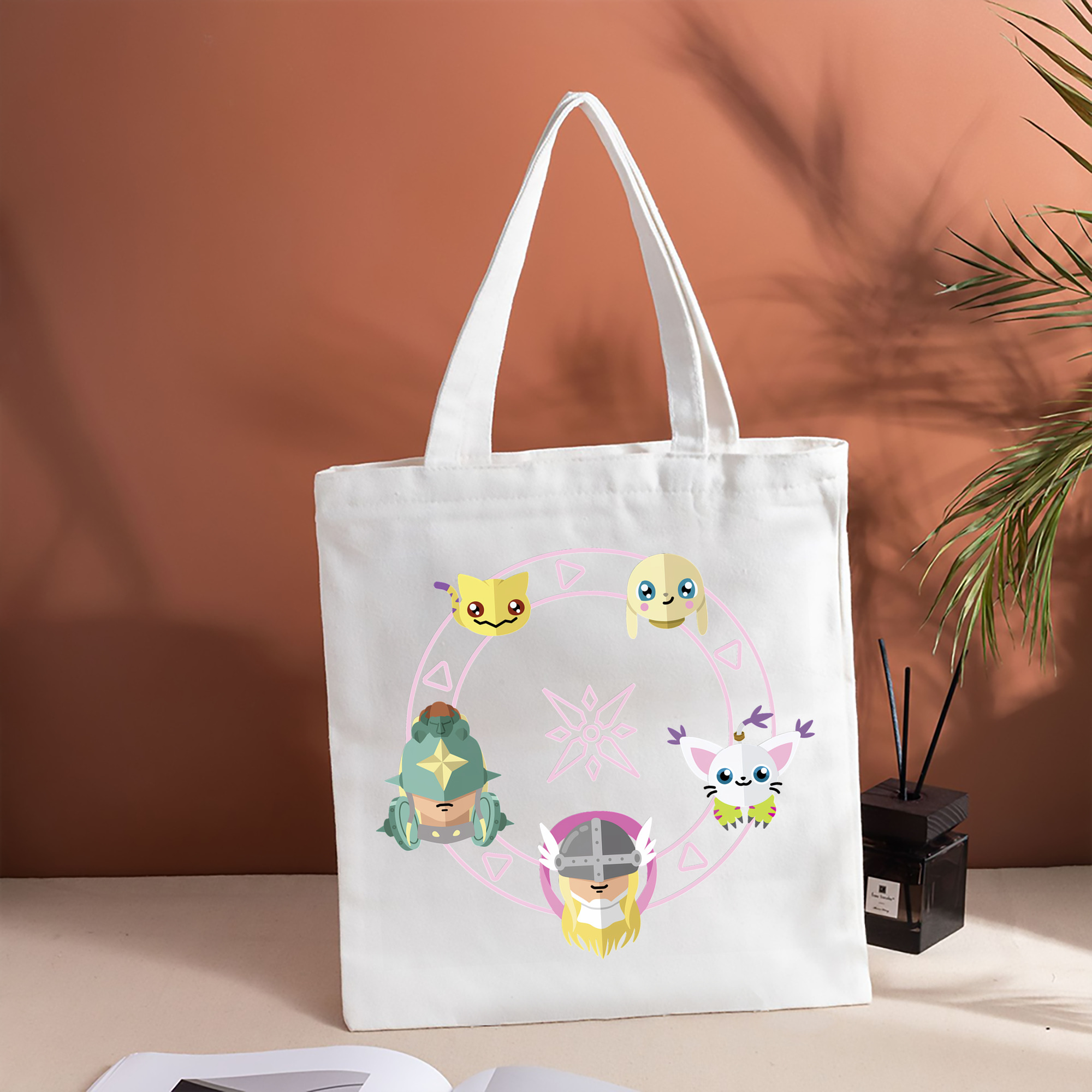 Digimon デジタルモンスター/デジモン 縦型キャンバス生地手提げバッグ　トートバッグ