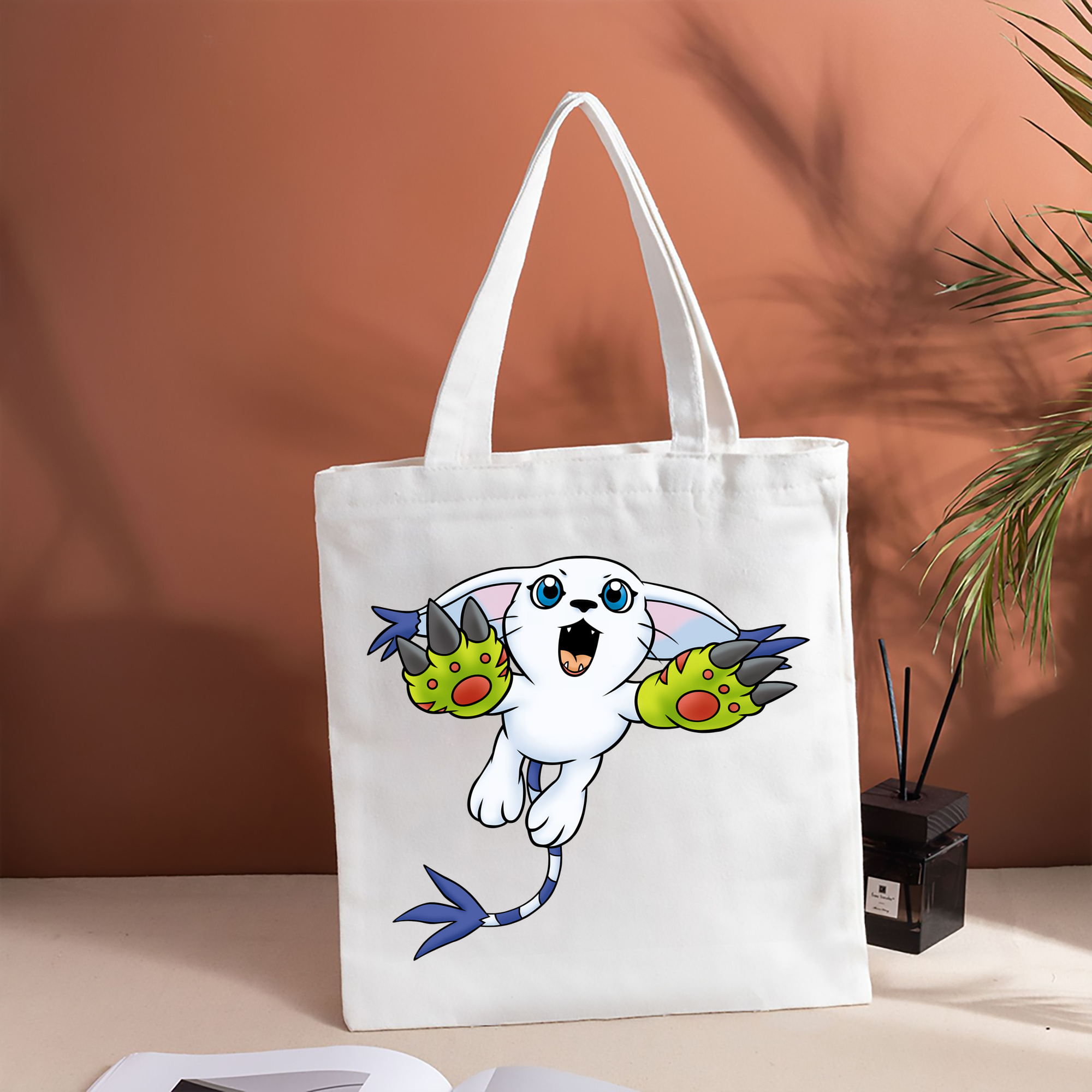 Digimon デジタルモンスター/デジモン 縦型キャンバス生地手提げバッグ　トートバッグ