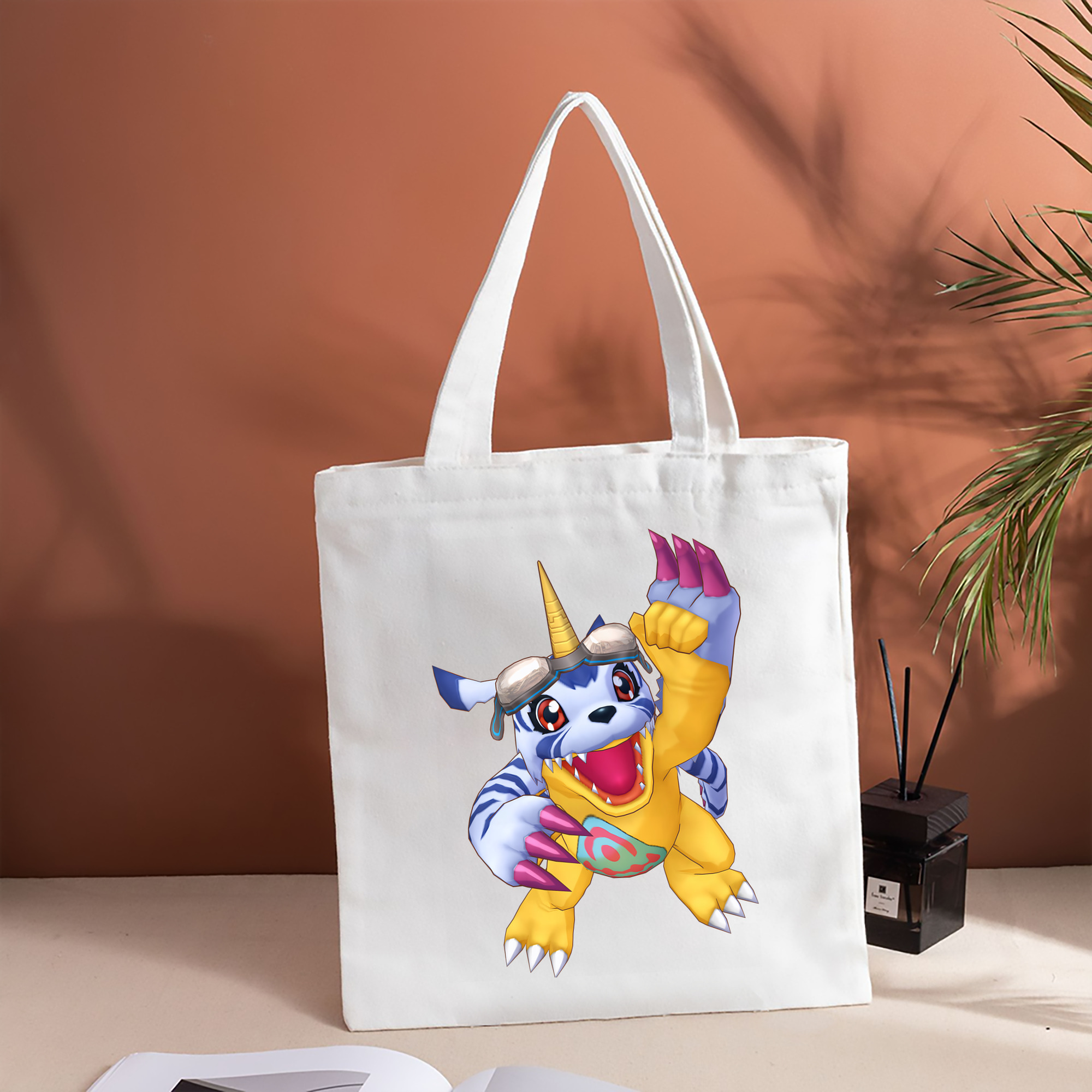 Digimon デジタルモンスター/デジモン 縦型キャンバス生地手提げバッグ　トートバッグ