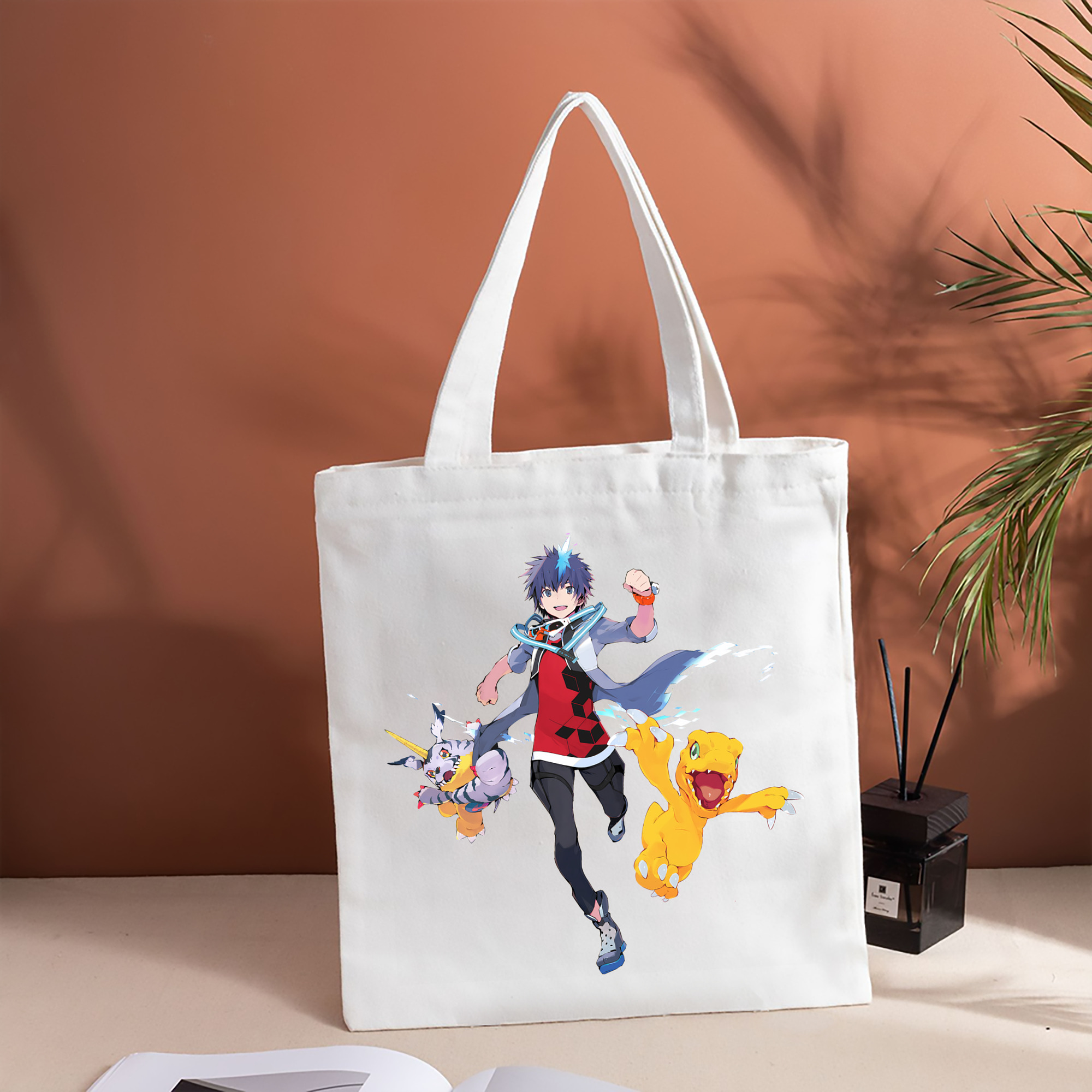 Digimon デジタルモンスター/デジモン 縦型キャンバス生地手提げバッグ　トートバッグ