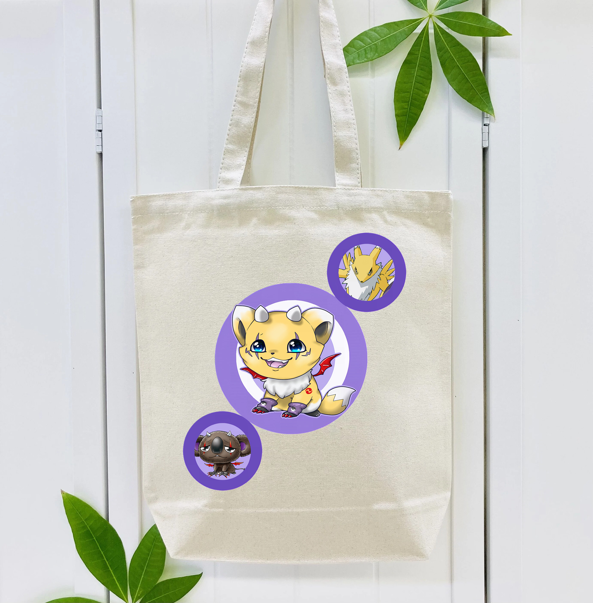 Digimon デジタルモンスター/デジモン 縦型キャンバス生地手提げバッグ　トートバッグ