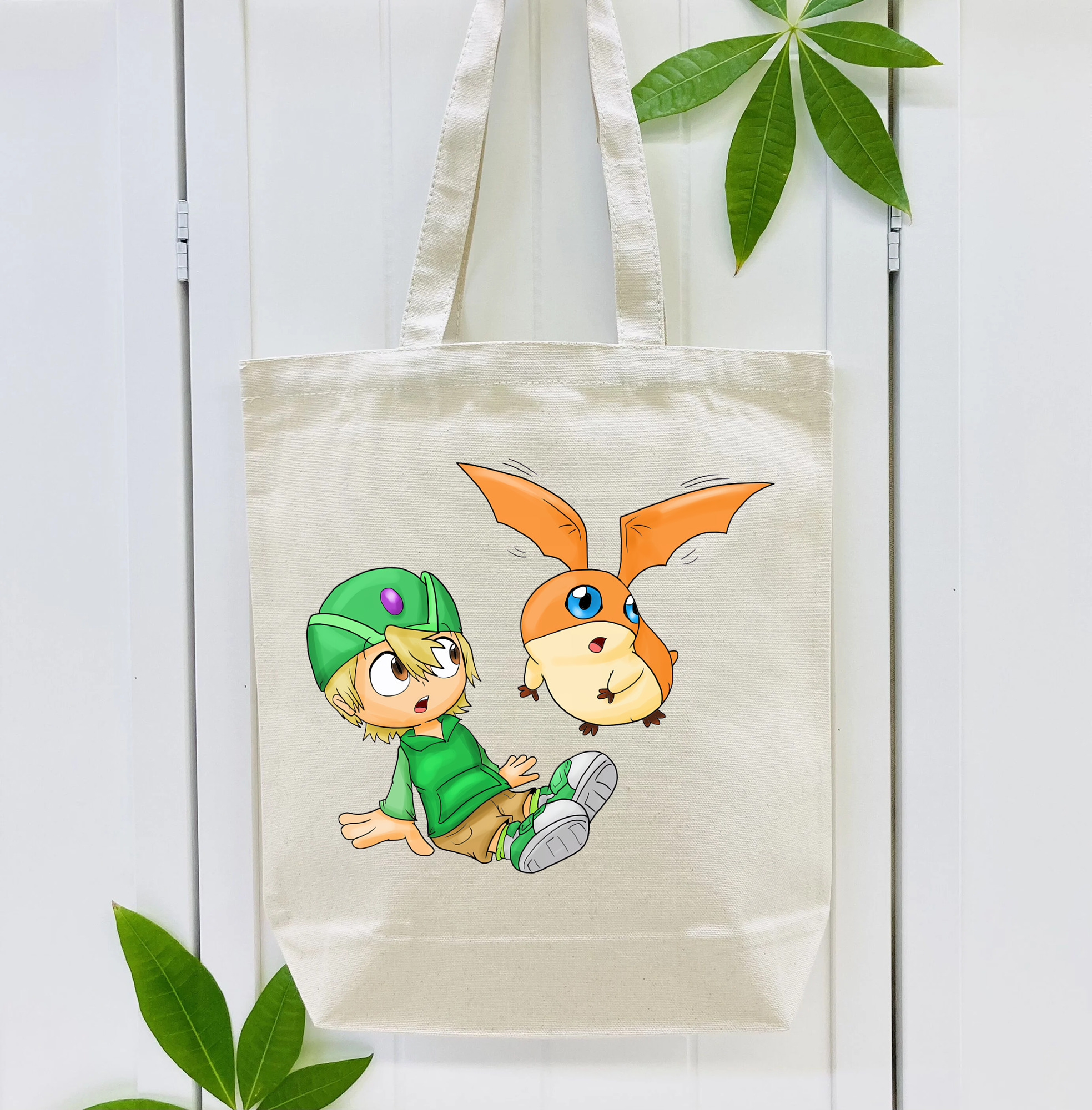 Digimon デジタルモンスター/デジモン 縦型キャンバス生地手提げバッグ　トートバッグ