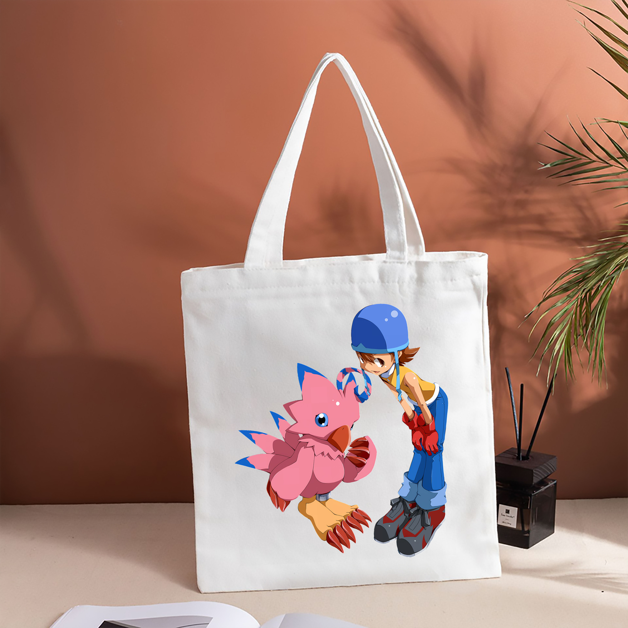 Digimon デジタルモンスター/デジモン 縦型キャンバス生地手提げバッグ　トートバッグ