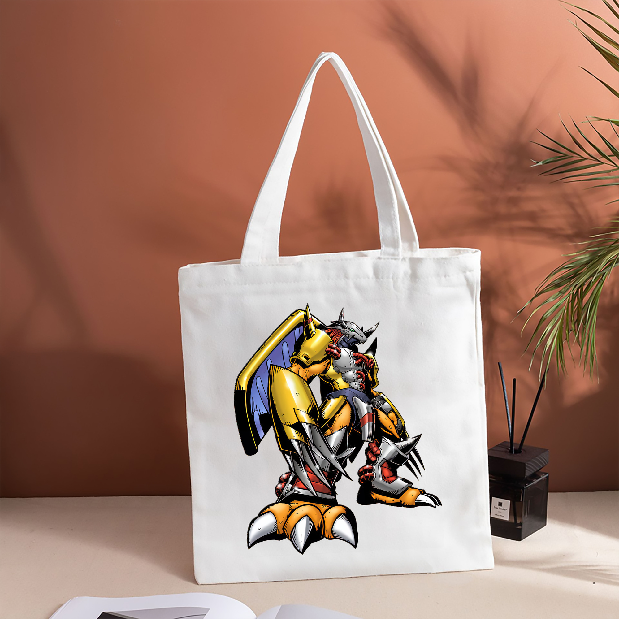 Digimon デジタルモンスター/デジモン 縦型キャンバス生地手提げバッグ　トートバッグ