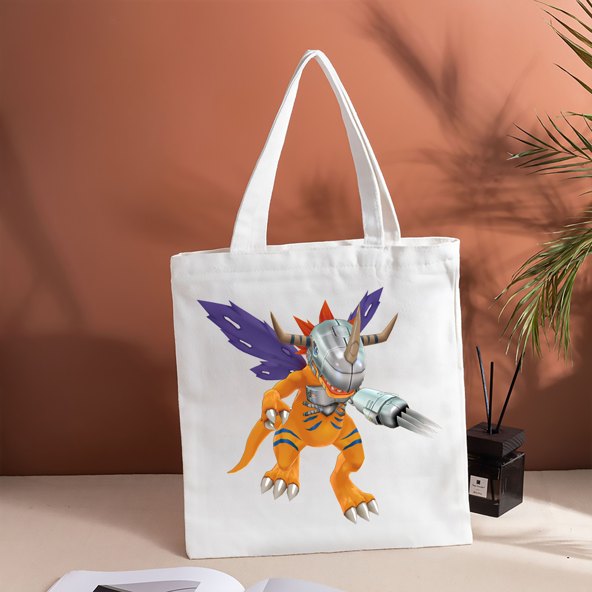 Digimon デジタルモンスター/デジモン 縦型キャンバス生地手提げバッグ　トートバッグ