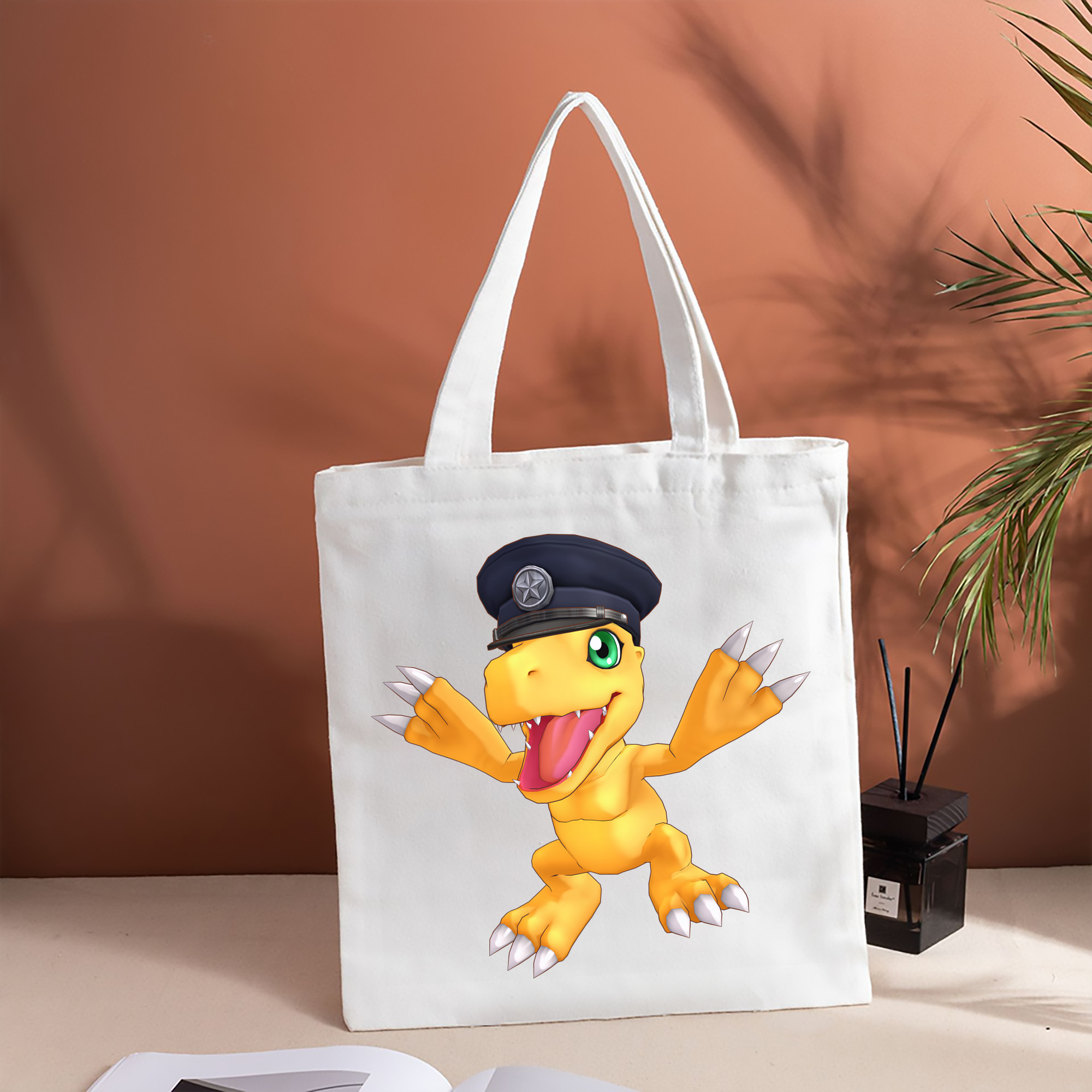 Digimon デジタルモンスター/デジモン 縦型キャンバス生地手提げバッグ　トートバッグ