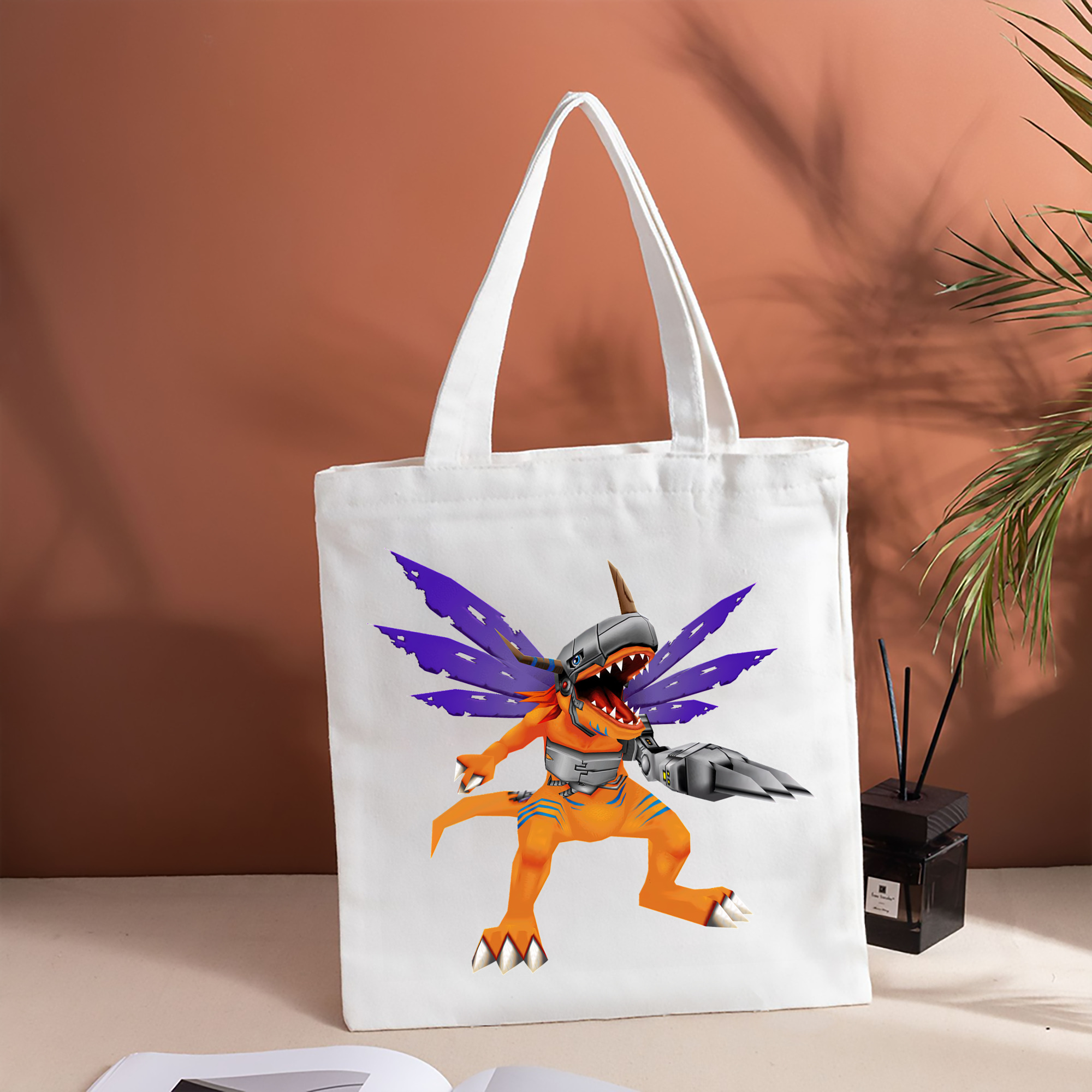 Digimon デジタルモンスター/デジモン 縦型キャンバス生地手提げバッグ　トートバッグ