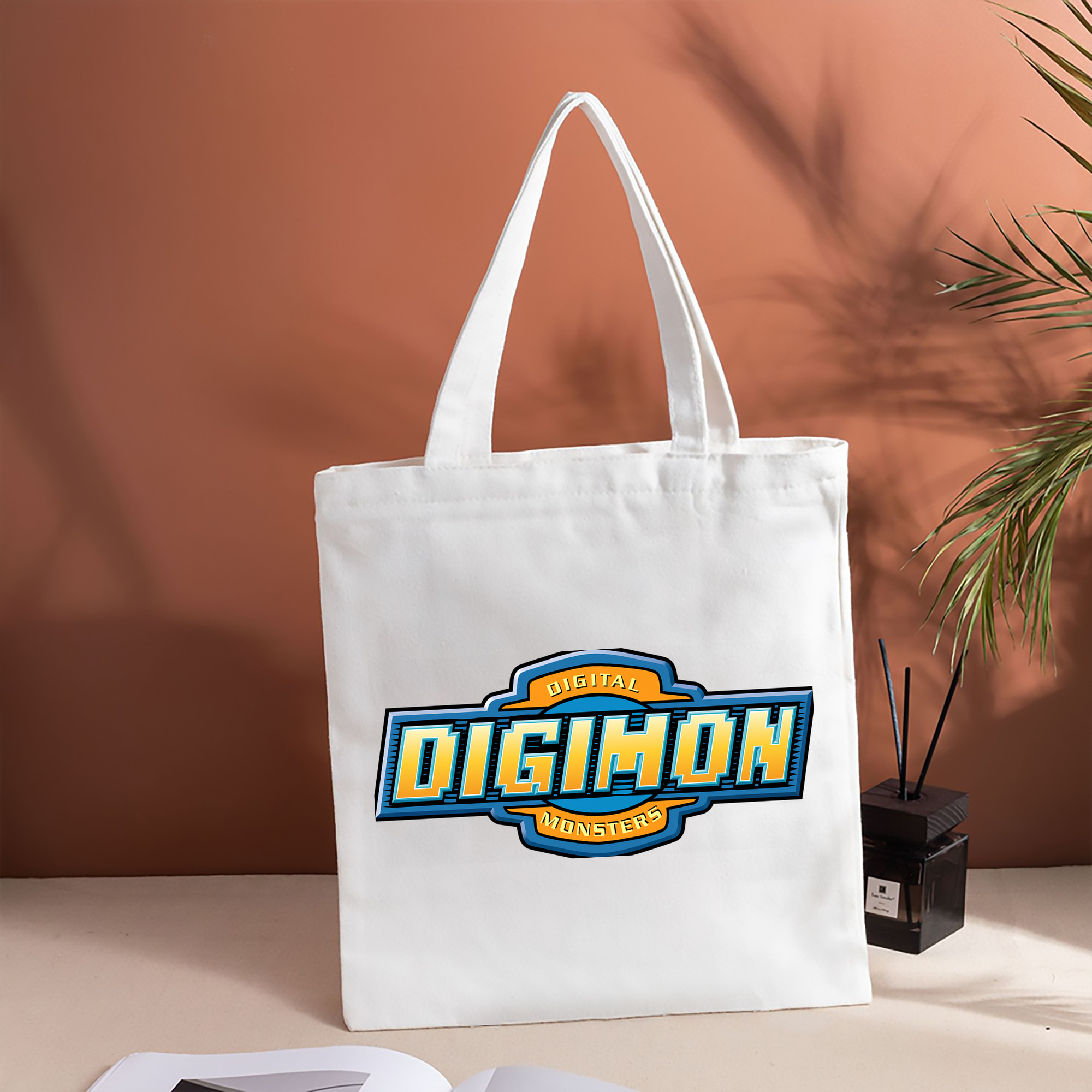Digimon デジタルモンスター/デジモン 縦型キャンバス生地手提げバッグ　トートバッグ