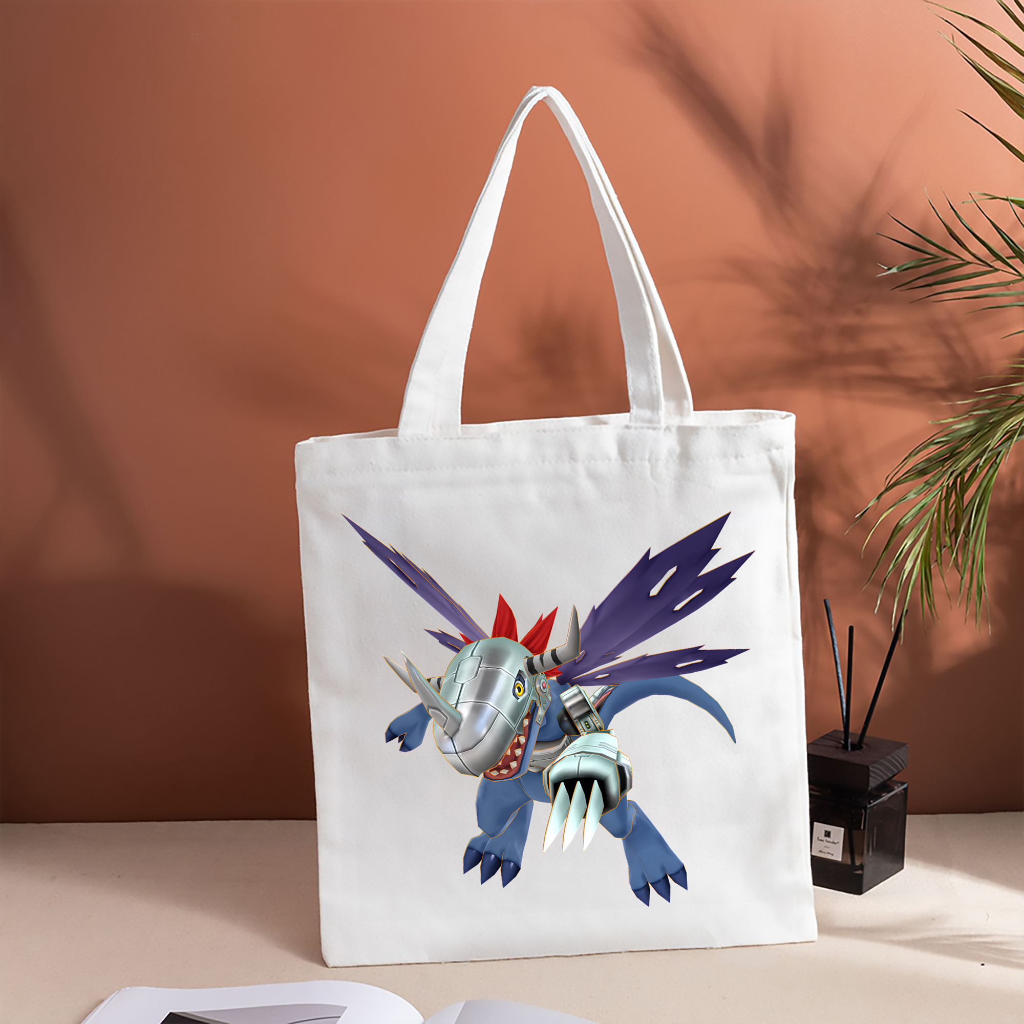 Digimon デジタルモンスター/デジモン 縦型キャンバス生地手提げバッグ　トートバッグ