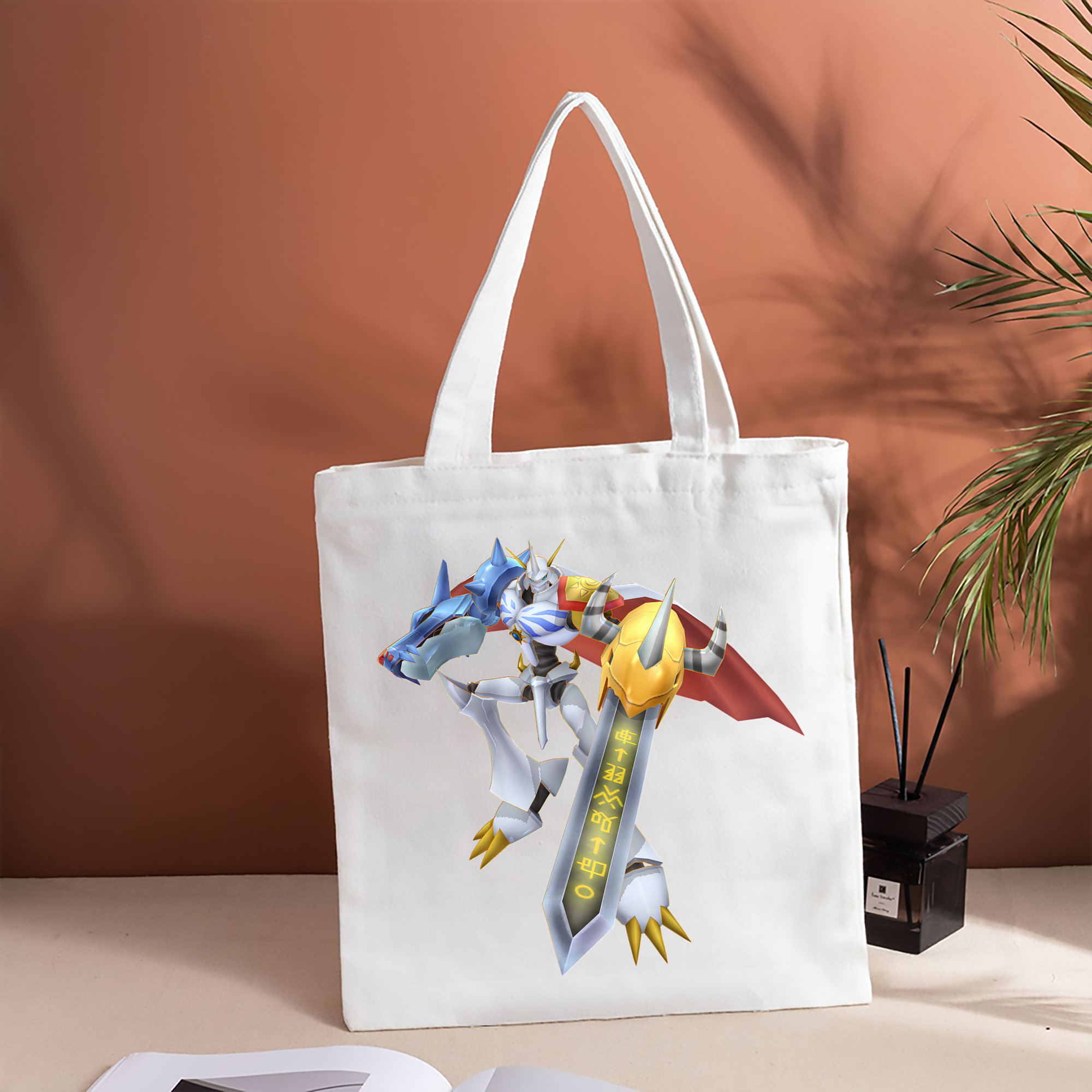 Digimon デジタルモンスター/デジモン 縦型キャンバス生地手提げバッグ　トートバッグ