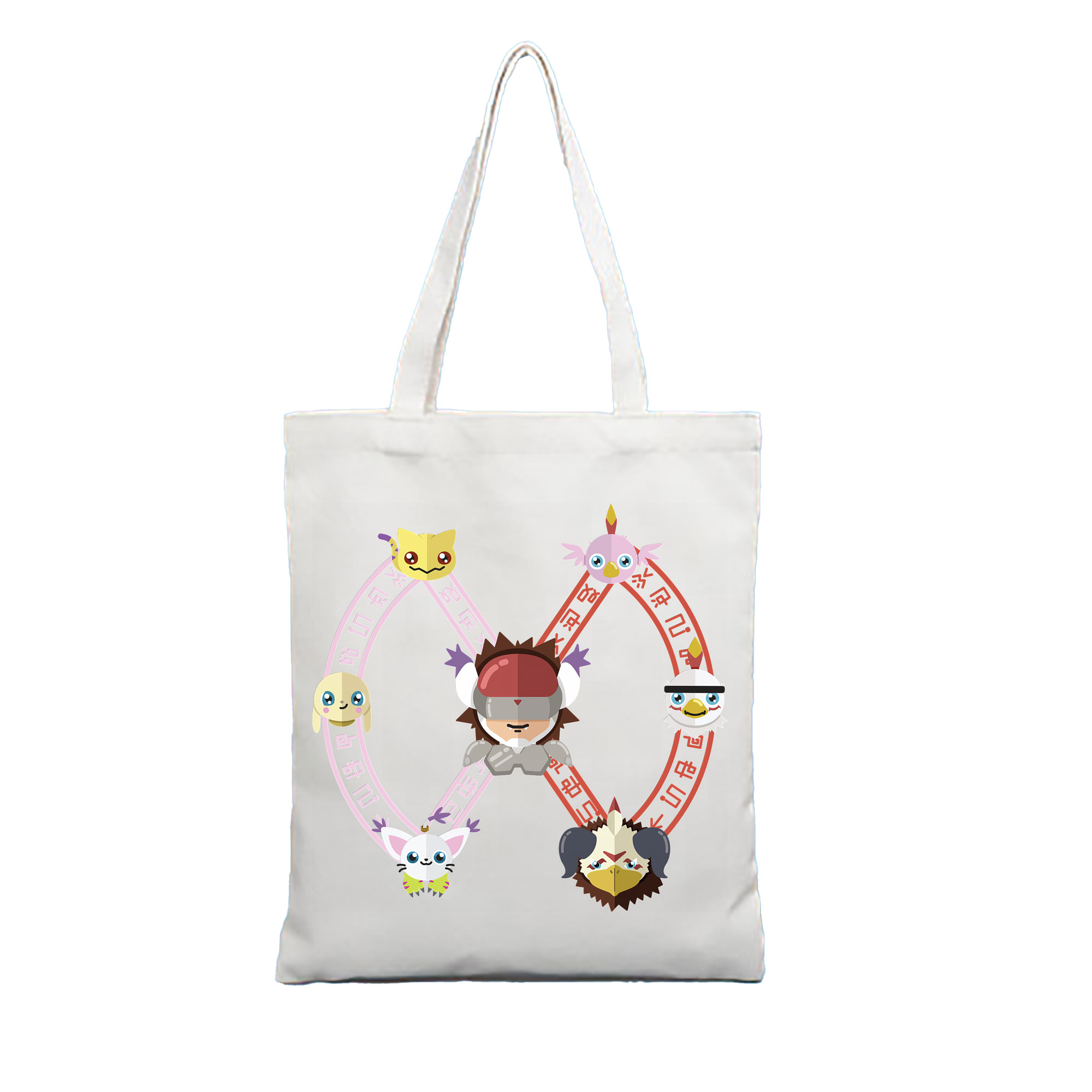 （画像用） Digimon デジタルモンスター/デジモン 縦型キャンバス生地手提げバッグ　トートバッグ