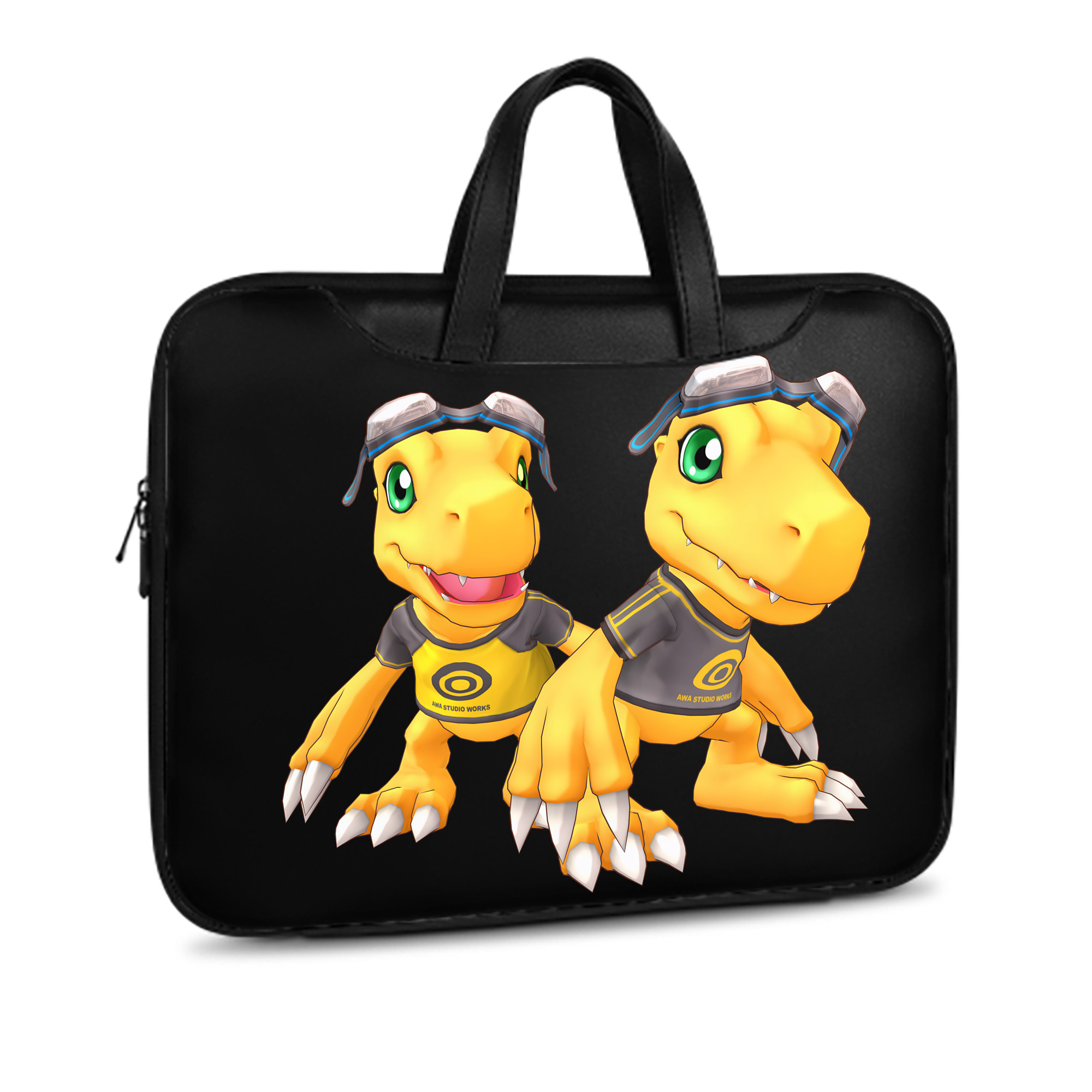 （画像用） Digimon デジタルモンスター/デジモン レザーラップトップバッグ　ノートパソコンケース