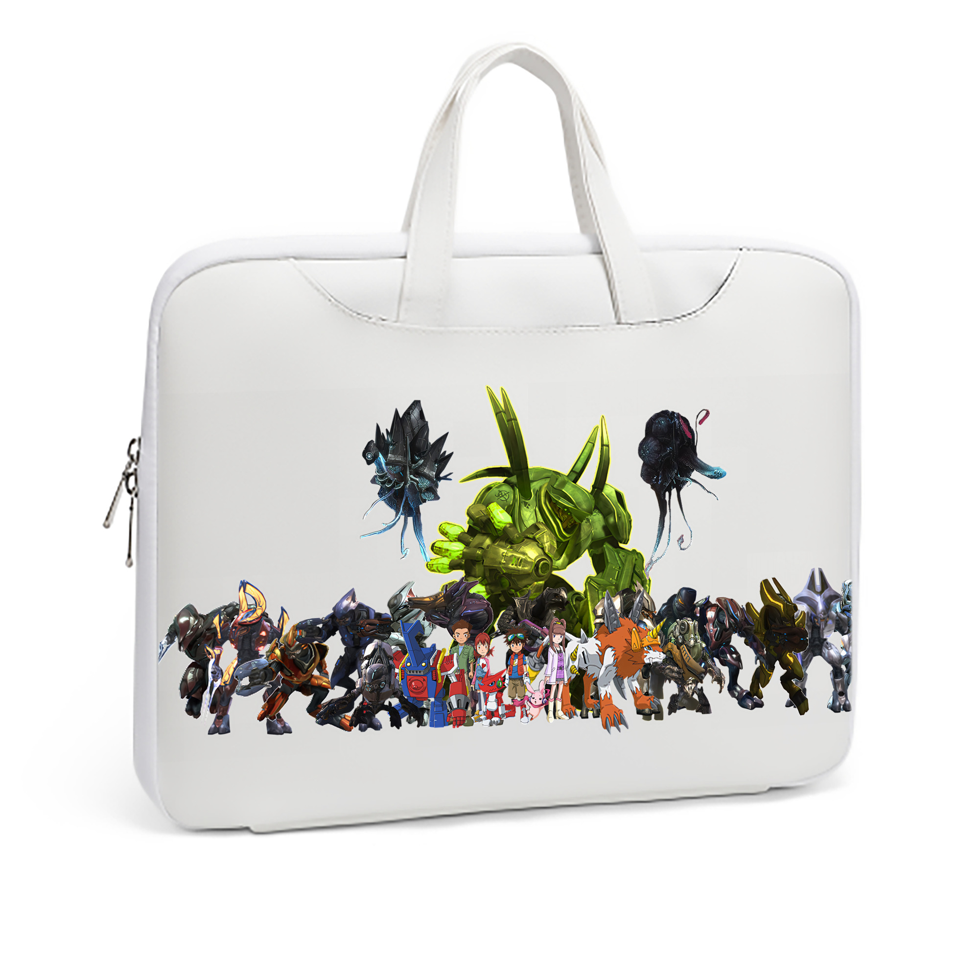 （画像用） Digimon デジタルモンスター/デジモン レザーラップトップバッグ　ノートパソコンケース