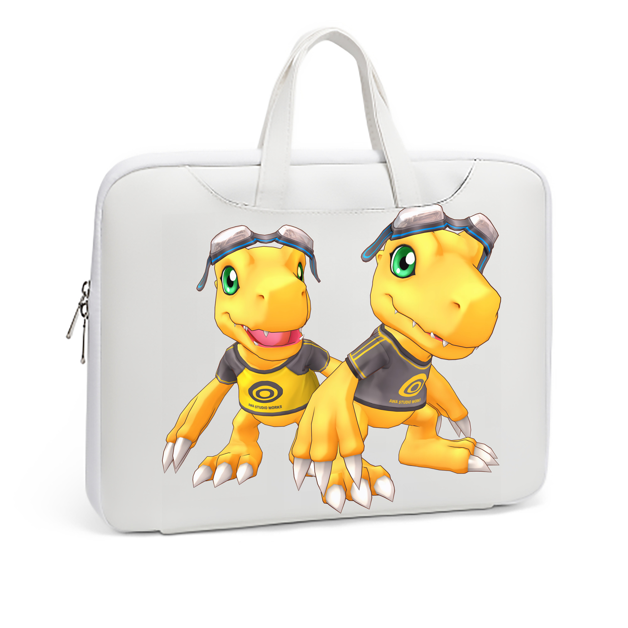 （画像用） Digimon デジタルモンスター/デジモン レザーラップトップバッグ　ノートパソコンケース