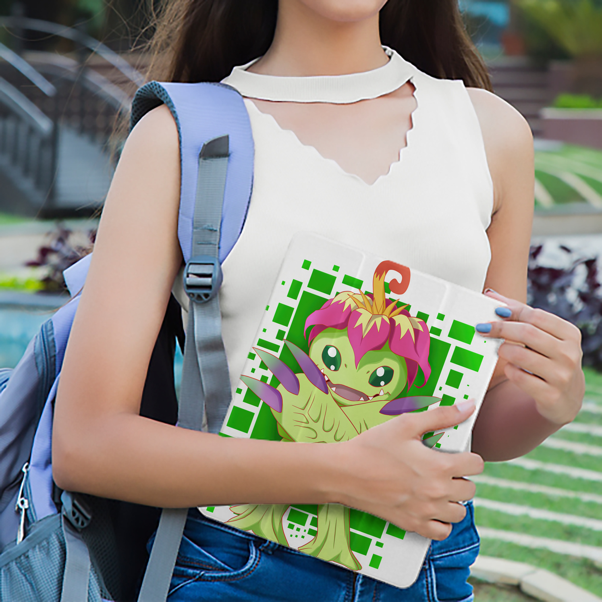 Digimon デジタルモンスター/デジモン IPad ケース ペン収納付き 三つ折りスタンド PUレザー×シリコン 対応機種9.5/10.5/10.9インチ