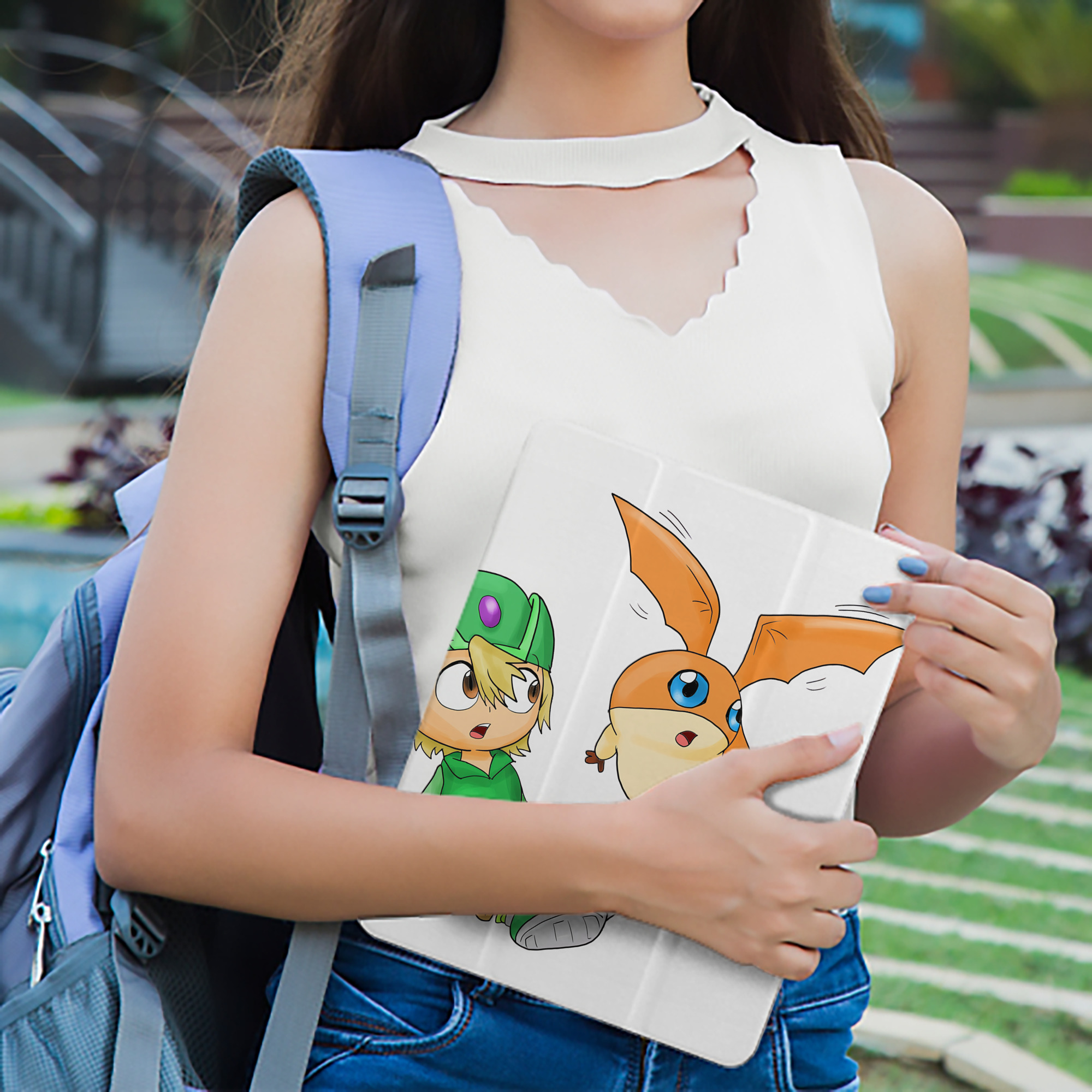 Digimon デジタルモンスター/デジモン IPad ケース ペン収納付き 三つ折りスタンド PUレザー×シリコン 対応機種9.5/10.5/10.9インチ
