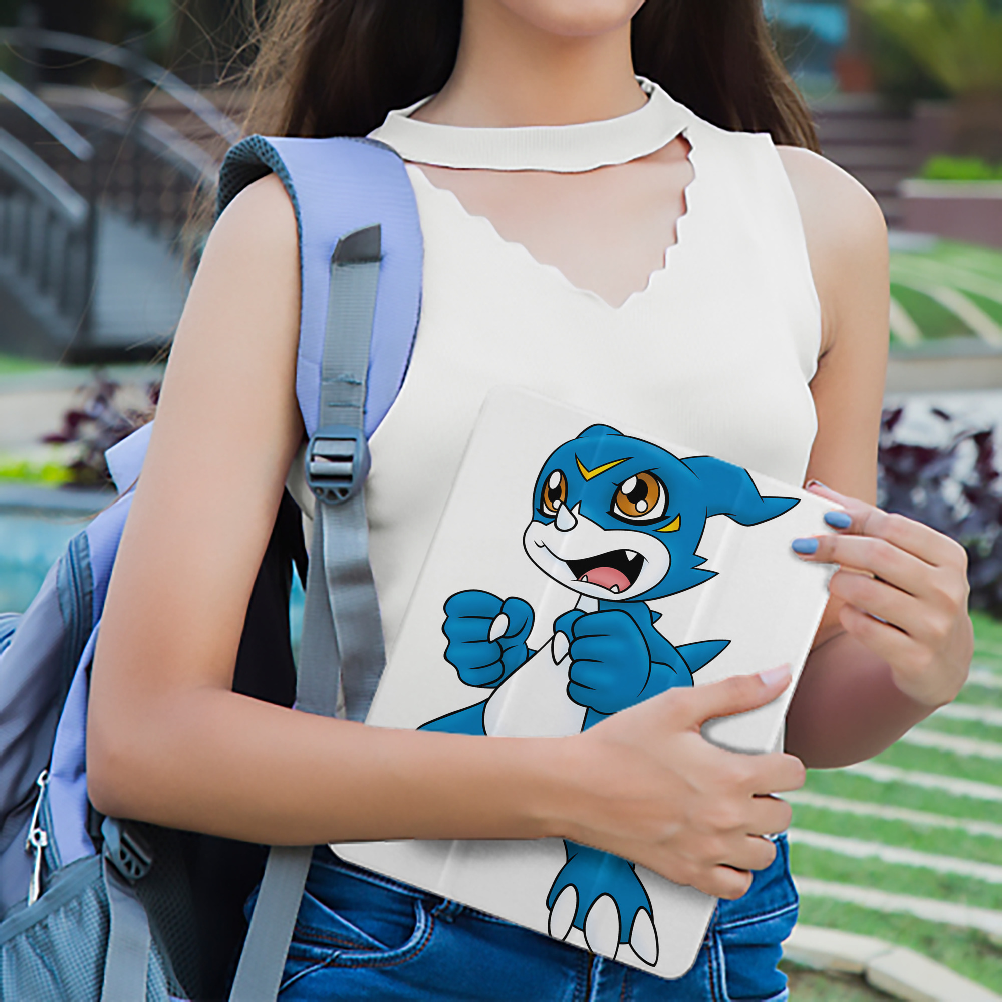 Digimon デジタルモンスター/デジモン IPad ケース ペン収納付き 三つ折りスタンド PUレザー×シリコン 対応機種9.5/10.5/10.9インチ