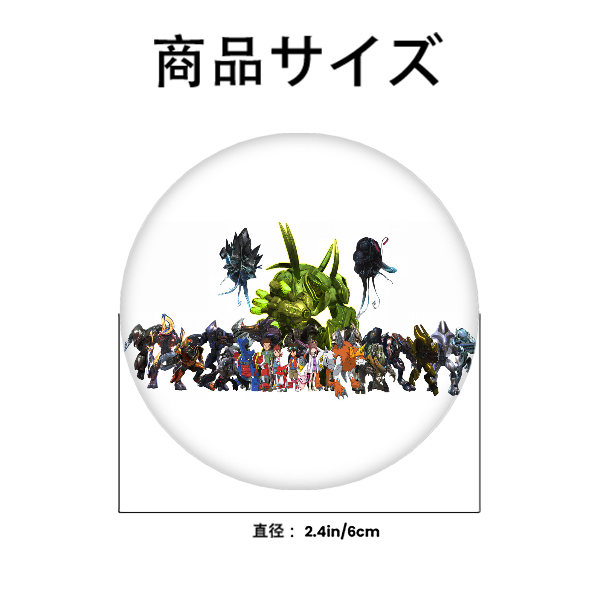 Digimon デジタルモンスター/デジモン 6cm 缶バッジ 複数セット