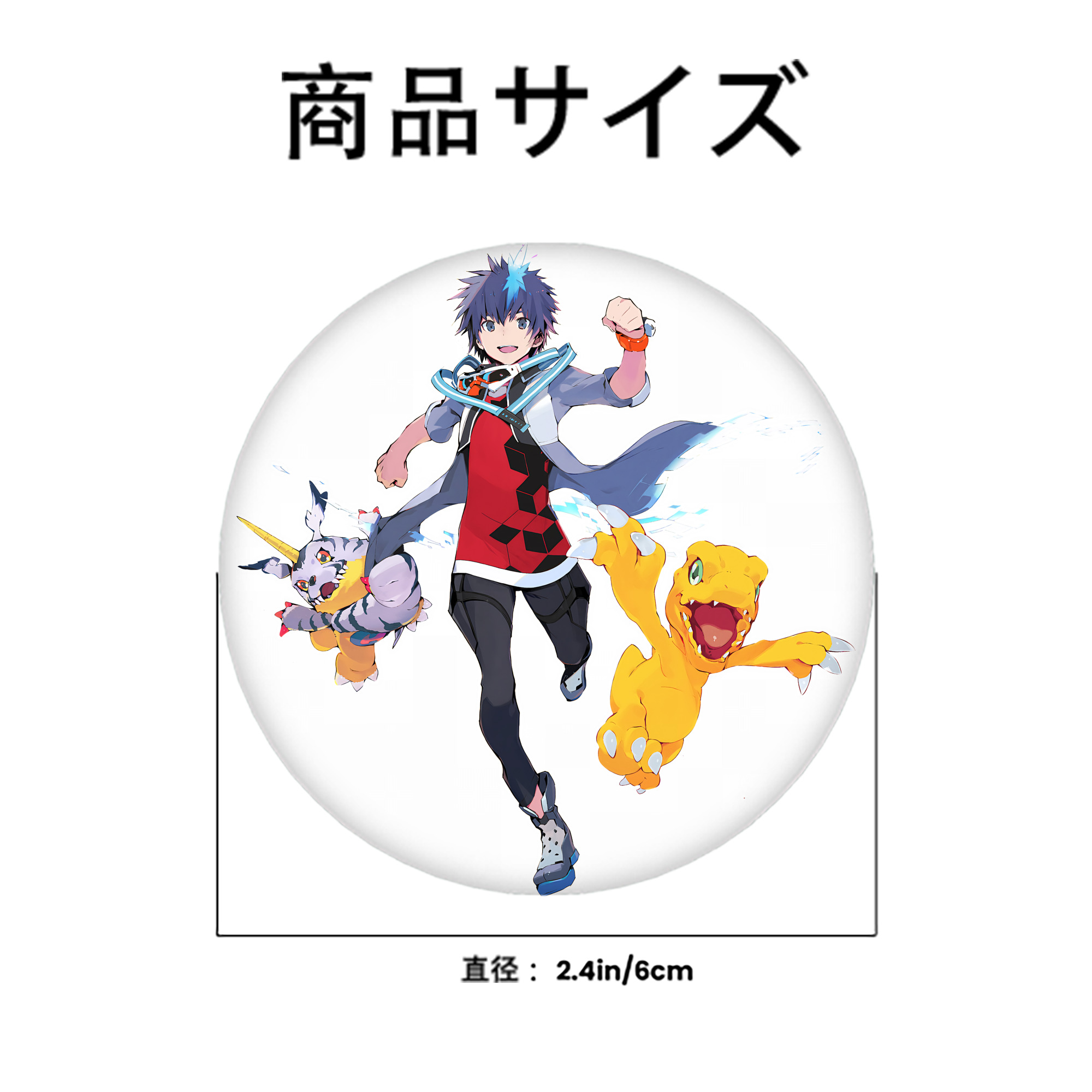 Digimon デジタルモンスター/デジモン 6cm 缶バッジ 複数セット