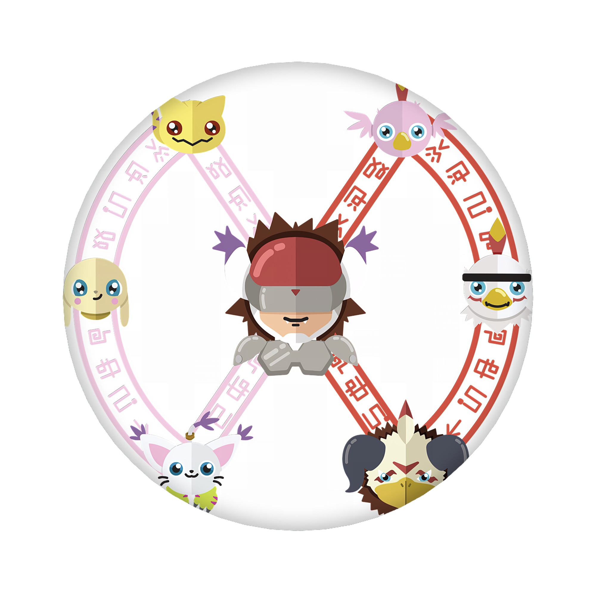 （画像用） Digimon デジタルモンスター/デジモン 6cm 缶バッジ 複数セット