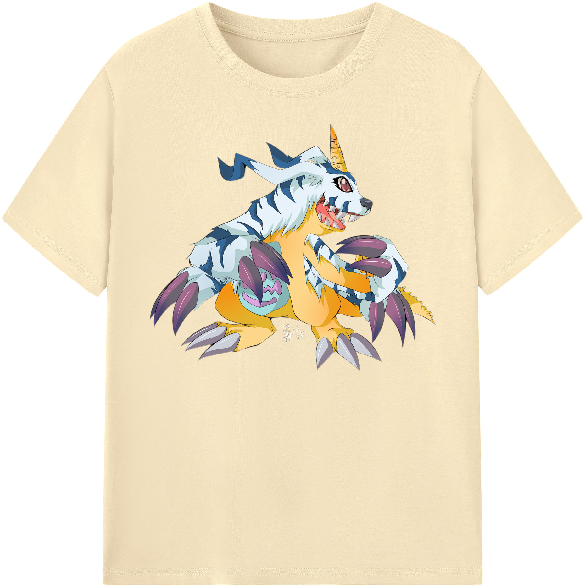 （画像用） Digimon デジタルモンスター/デジモン 綿100％半袖Tシャツ（フロントプリント）