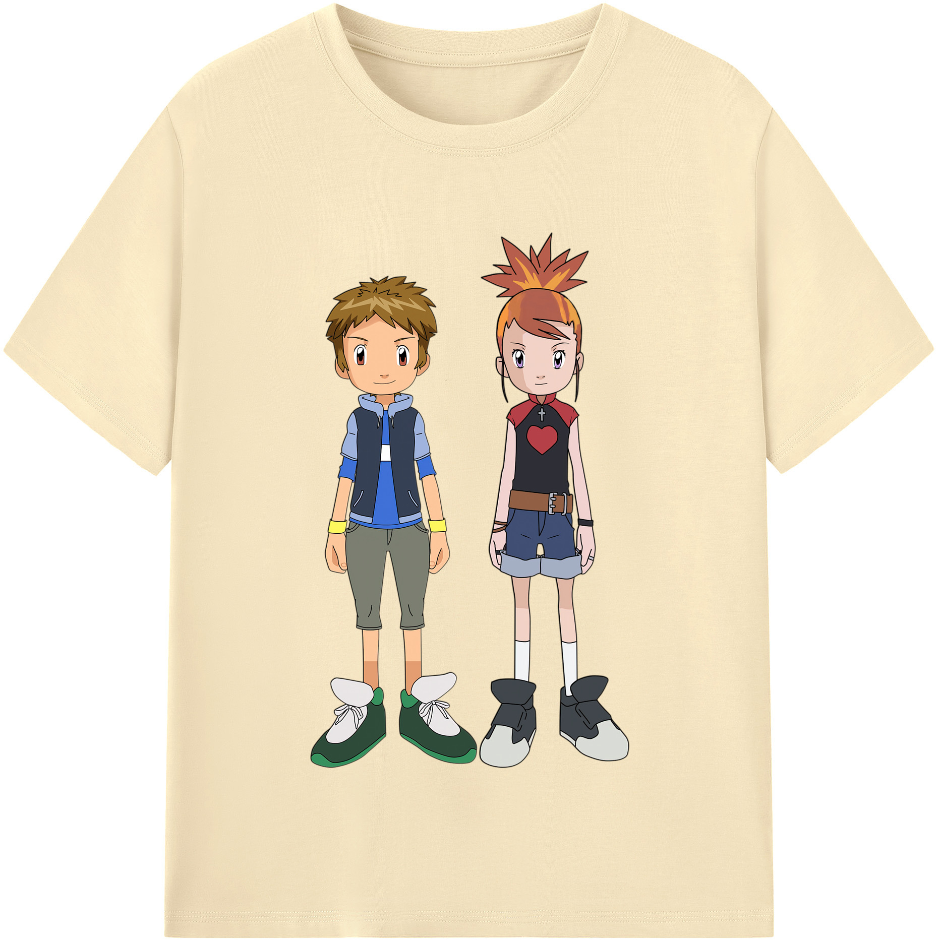 （画像用） Digimon デジタルモンスター/デジモン 綿100％半袖Tシャツ（フロントプリント）