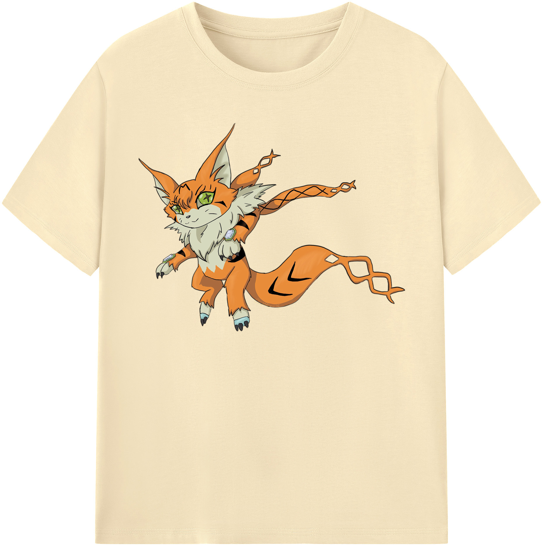 （画像用） Digimon デジタルモンスター/デジモン 綿100％半袖Tシャツ（フロントプリント）