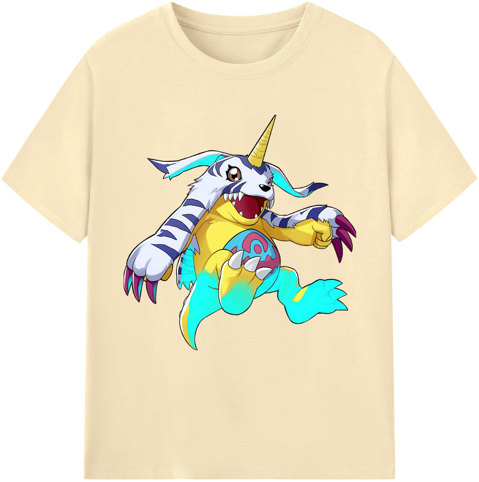 （画像用） Digimon デジタルモンスター/デジモン 綿100％半袖Tシャツ（フロントプリント）