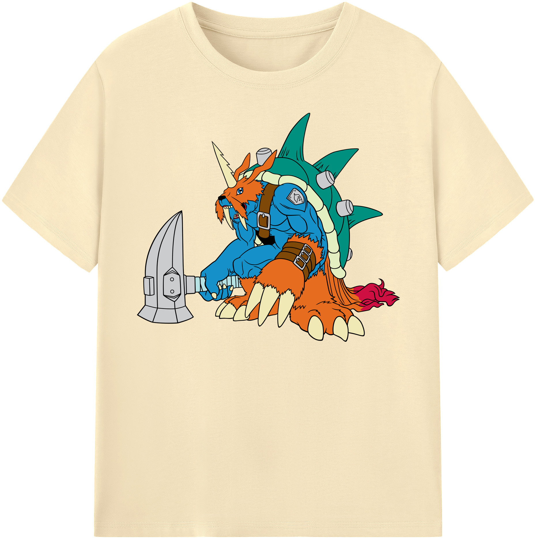 （画像用） Digimon デジタルモンスター/デジモン 綿100％半袖Tシャツ（フロントプリント）