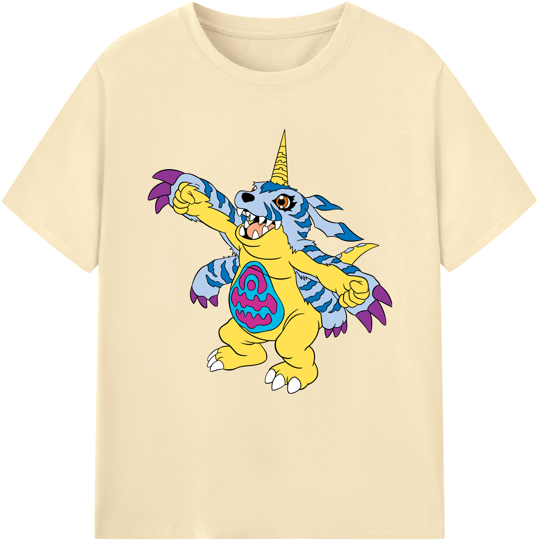 （画像用） Digimon デジタルモンスター/デジモン 綿100％半袖Tシャツ（フロントプリント）