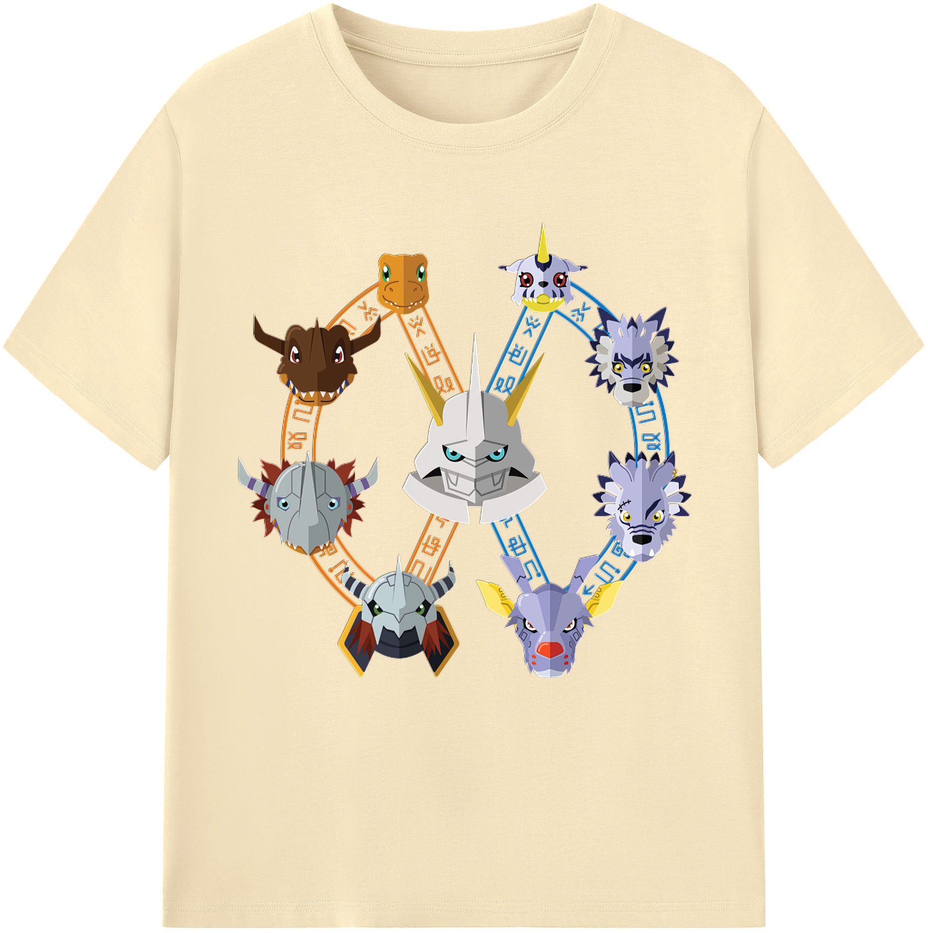 （画像用） Digimon デジタルモンスター/デジモン 綿100％半袖Tシャツ（フロントプリント）