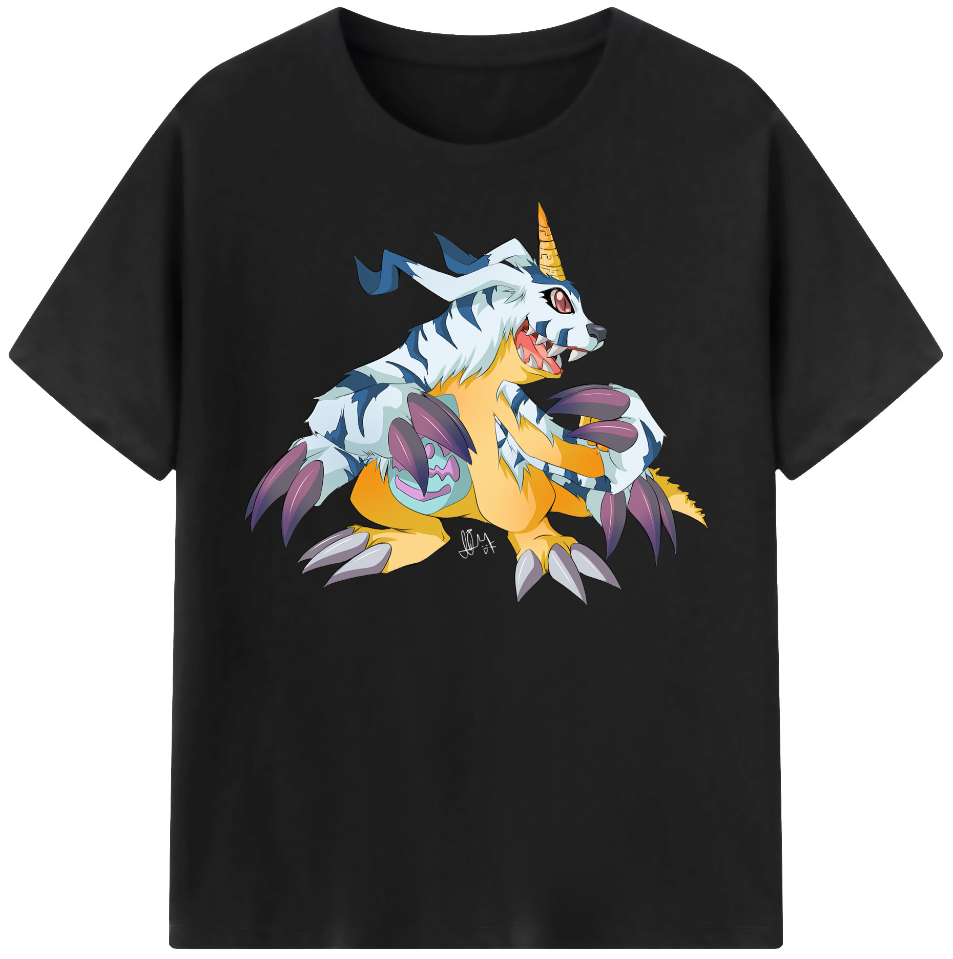 （画像用） Digimon デジタルモンスター/デジモン 綿100％半袖Tシャツ（フロントプリント）