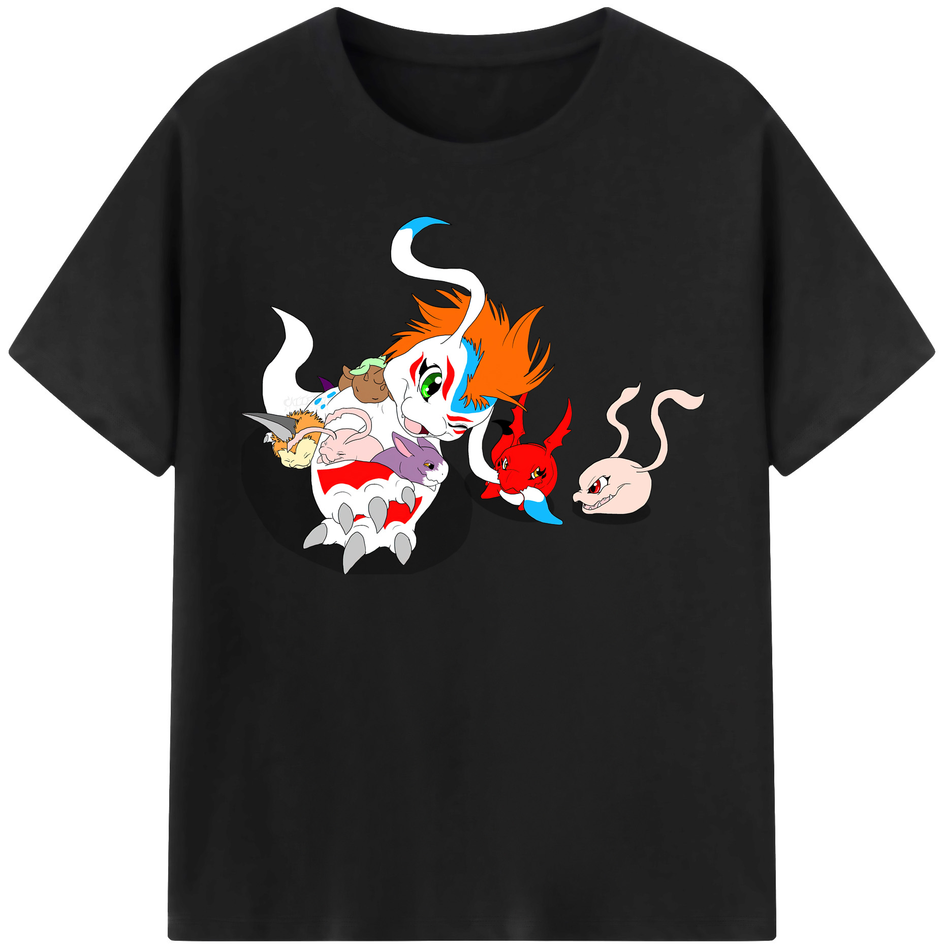 （画像用） Digimon デジタルモンスター/デジモン 綿100％半袖Tシャツ（フロントプリント）