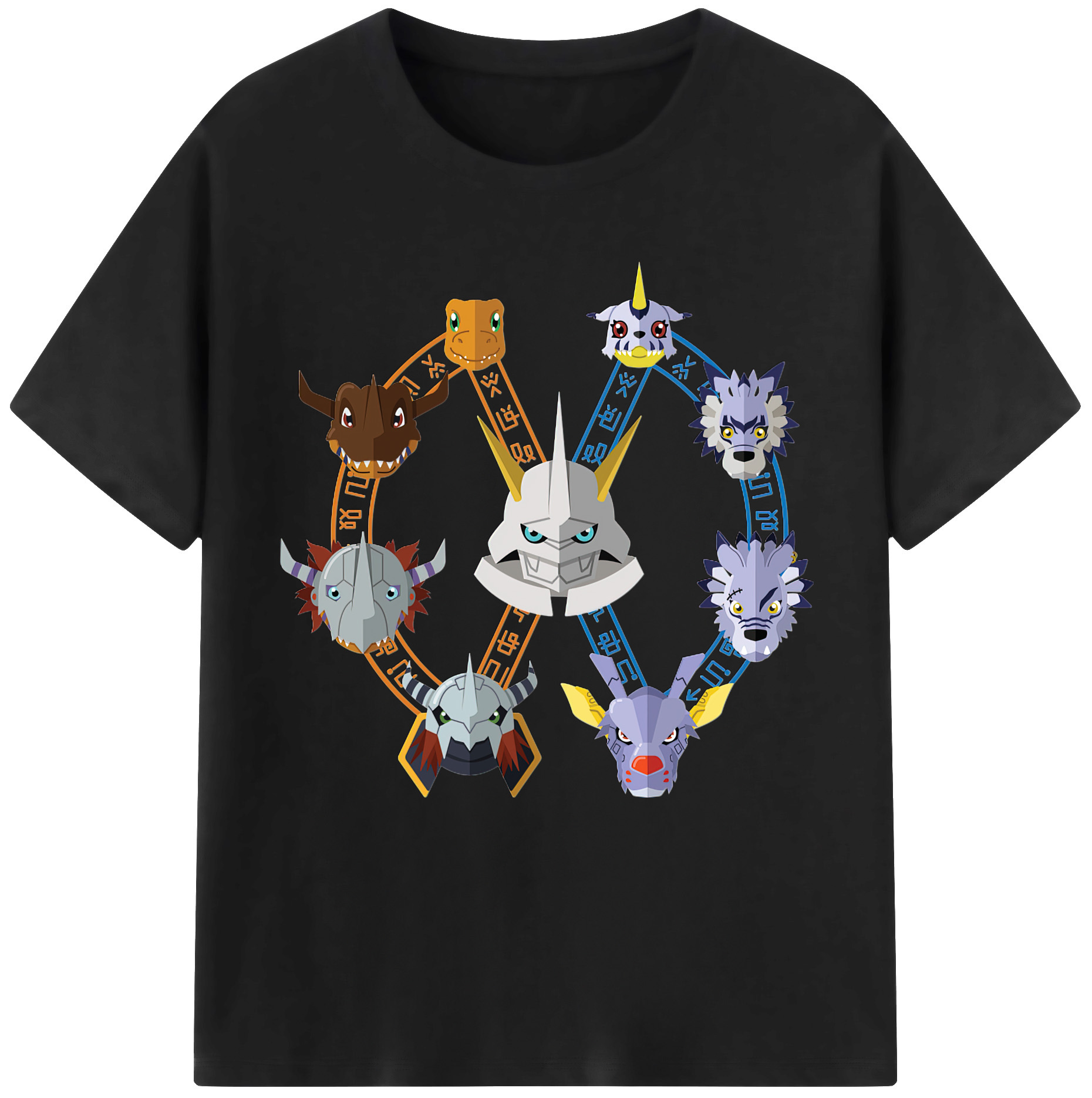 （画像用） Digimon デジタルモンスター/デジモン 綿100％半袖Tシャツ（フロントプリント）