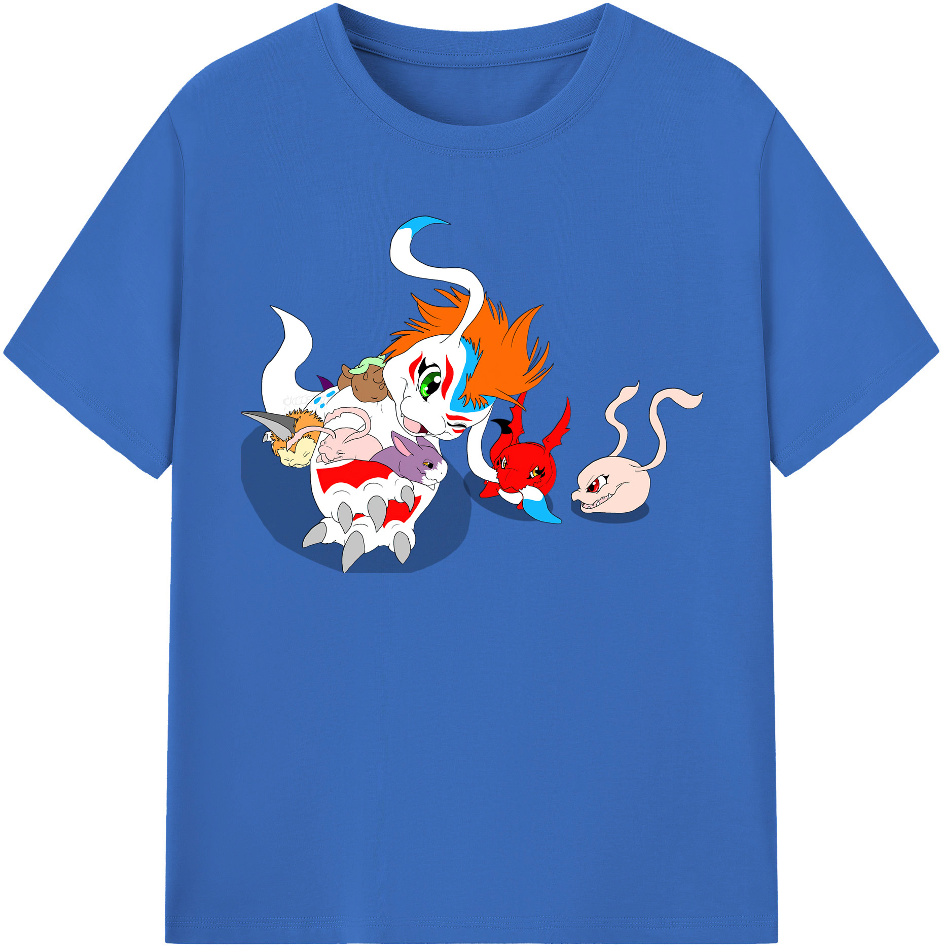 （画像用） Digimon デジタルモンスター/デジモン 綿100％半袖Tシャツ（フロントプリント）