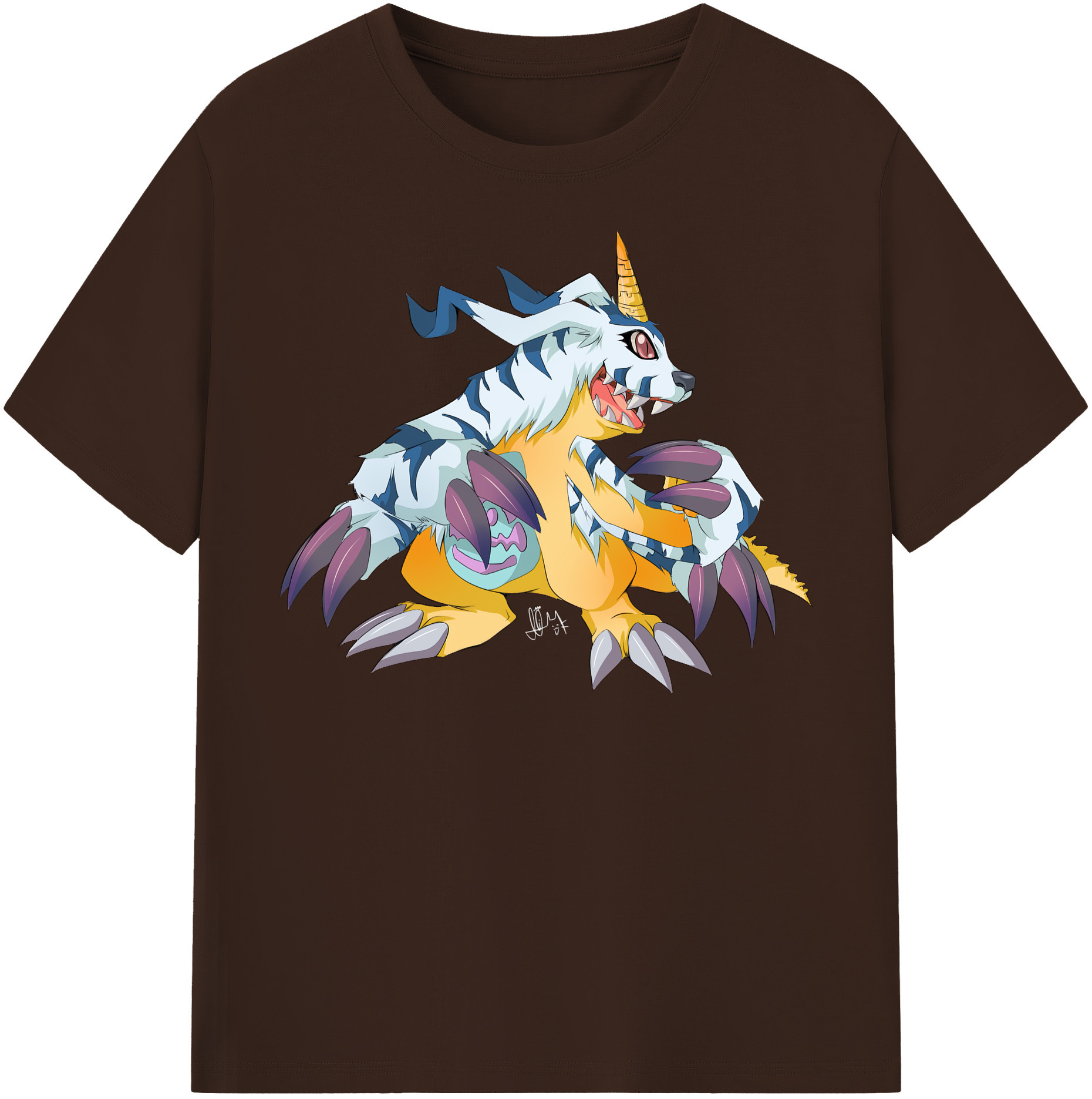 （画像用） Digimon デジタルモンスター/デジモン 綿100％半袖Tシャツ（フロントプリント）