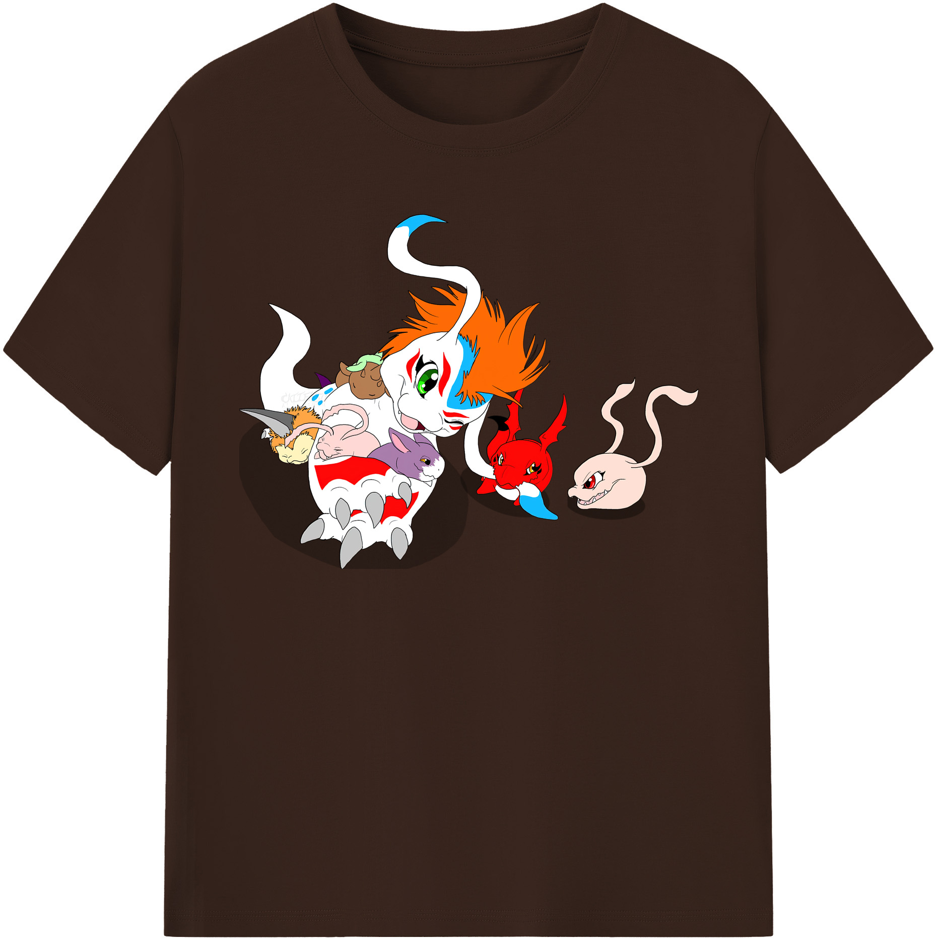 （画像用） Digimon デジタルモンスター/デジモン 綿100％半袖Tシャツ（フロントプリント）