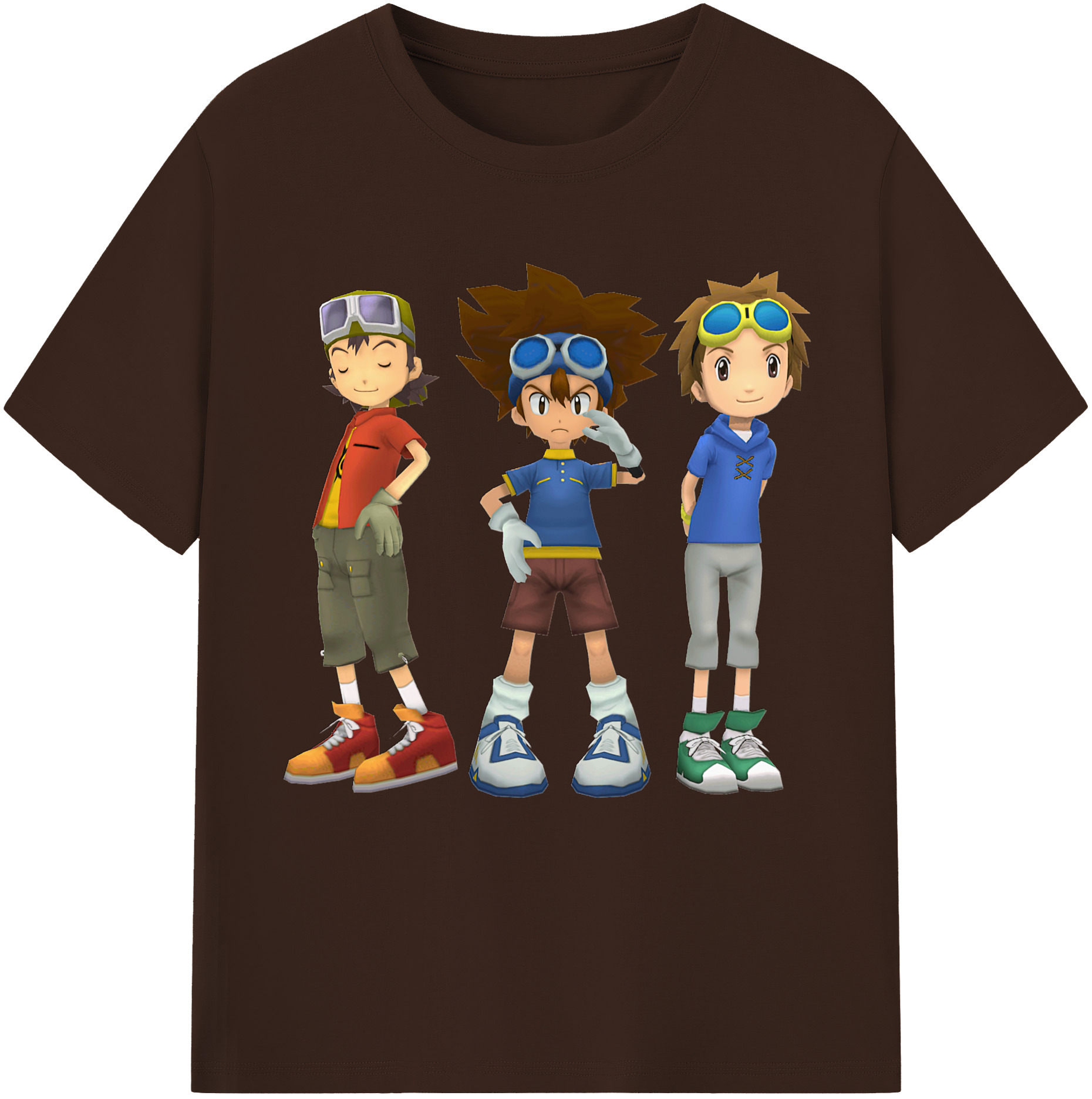 （画像用） Digimon デジタルモンスター/デジモン 綿100％半袖Tシャツ（フロントプリント）